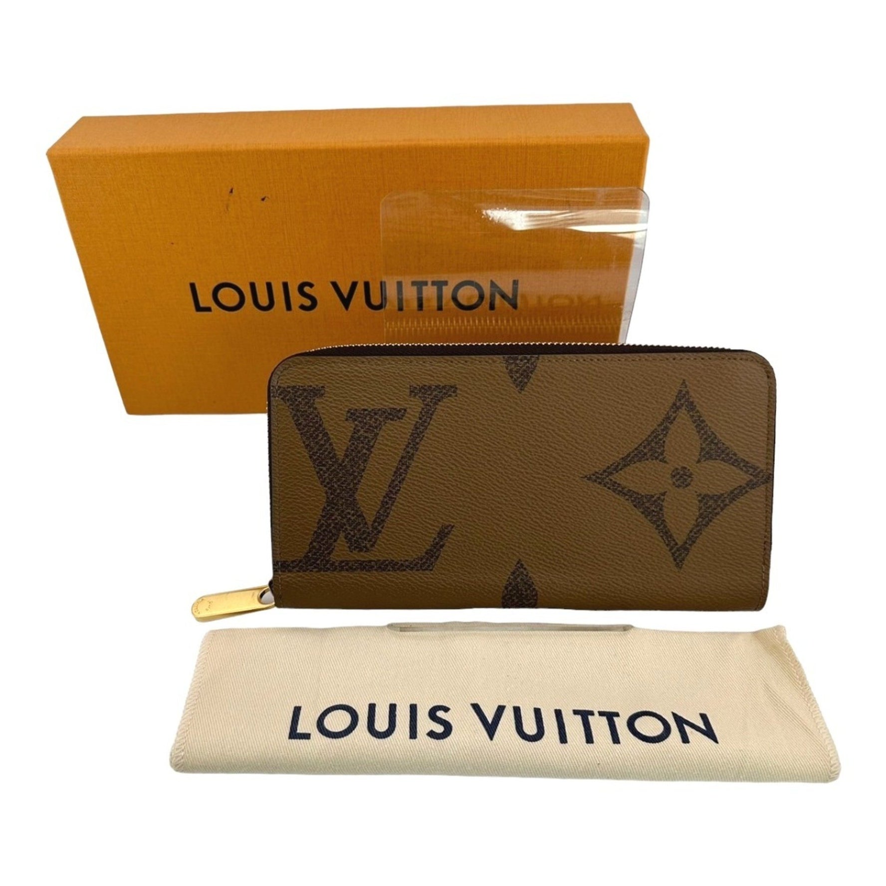 Louis Vuitton Long Wallet Giant Reverse Monogram Zippy Canvas LV