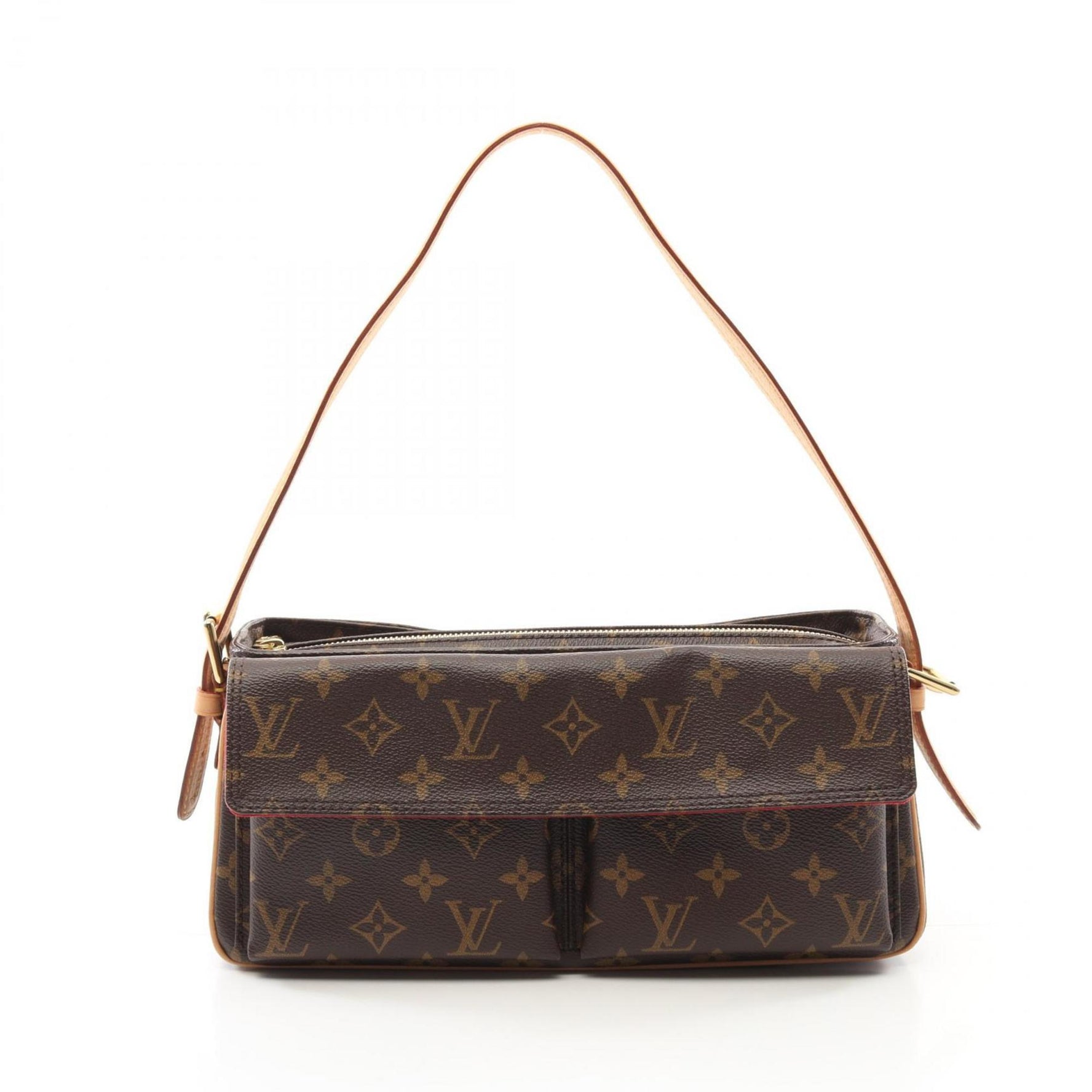 Louis Vuitton Viva Cite MM Shoulder Bag in Coated Canvas and Leather with Monogram Design