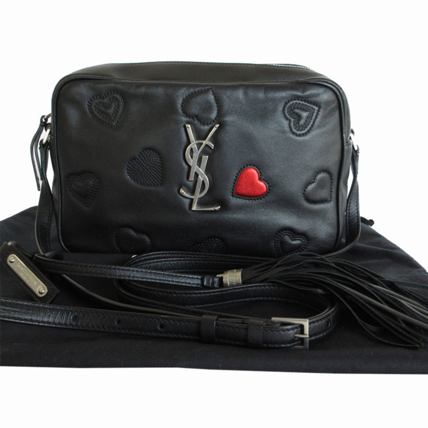 Saint Laurent shoulder bag leather silver