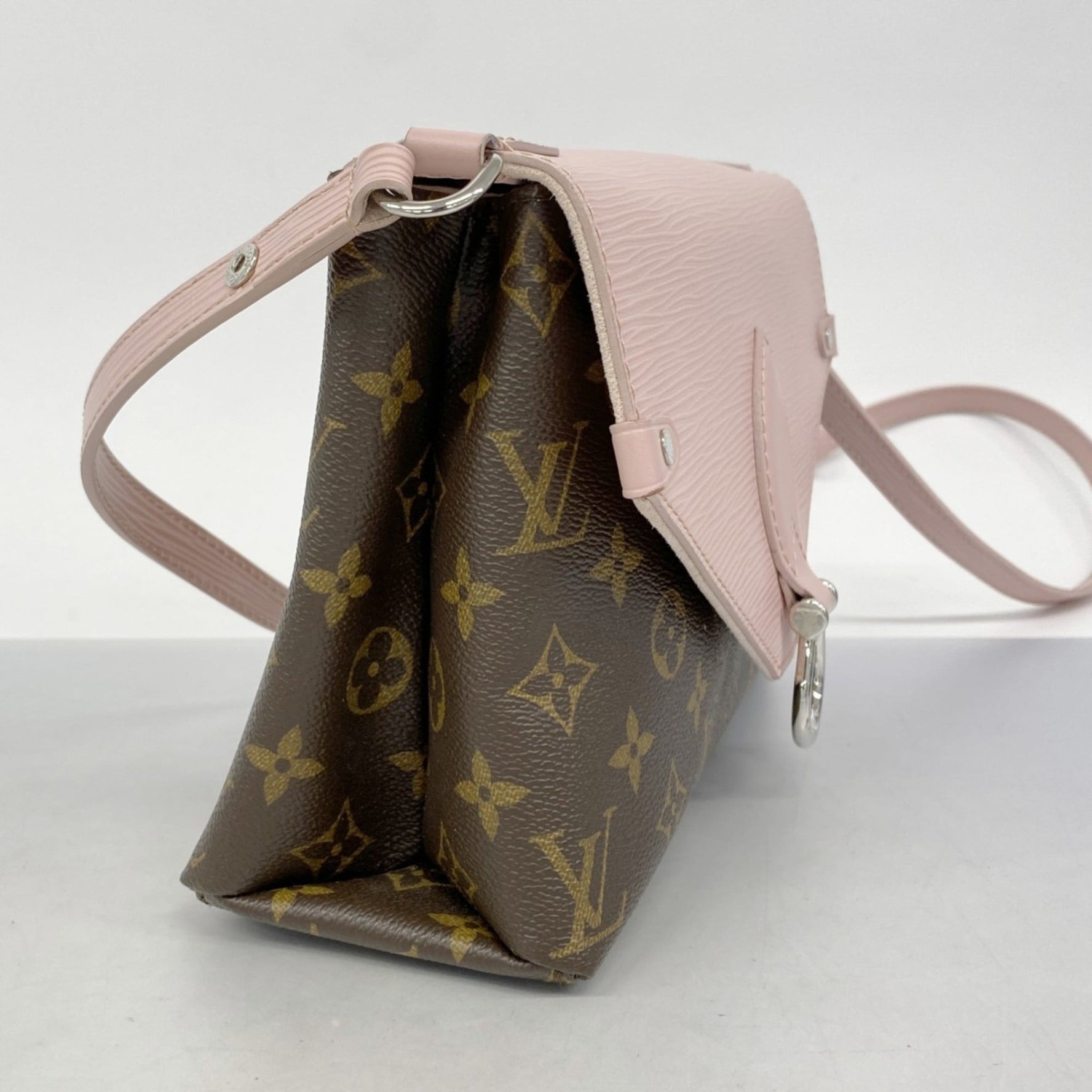 Louis Vuitton Monogram Epi Saint-Michel Shoulder Bag Brown Rose Ballerine
