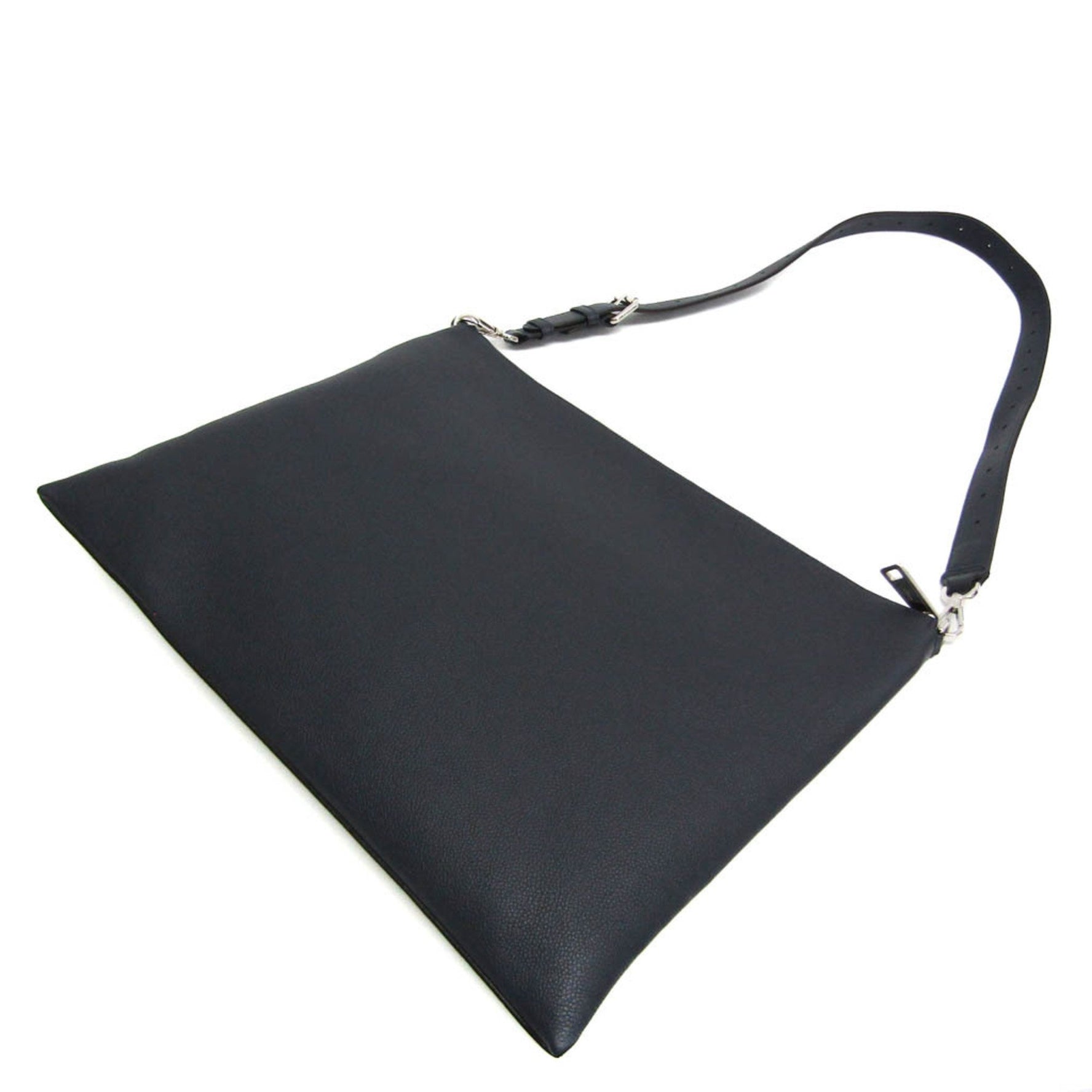 Fendi AFTER AMAC Leather Shoulder Bag Dark Blue
