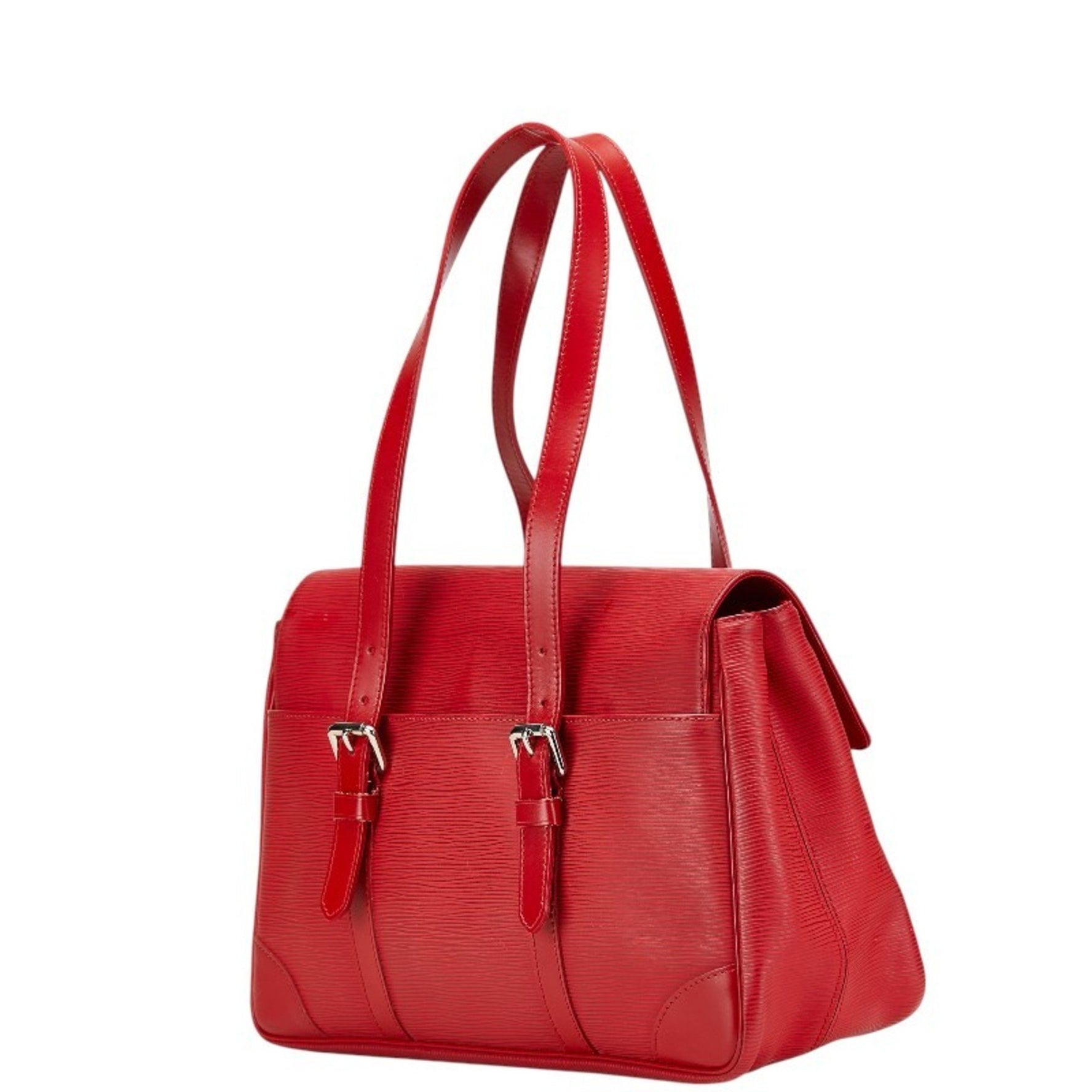 Louis Vuitton Epi Segur MM Tote Bag Red Leather