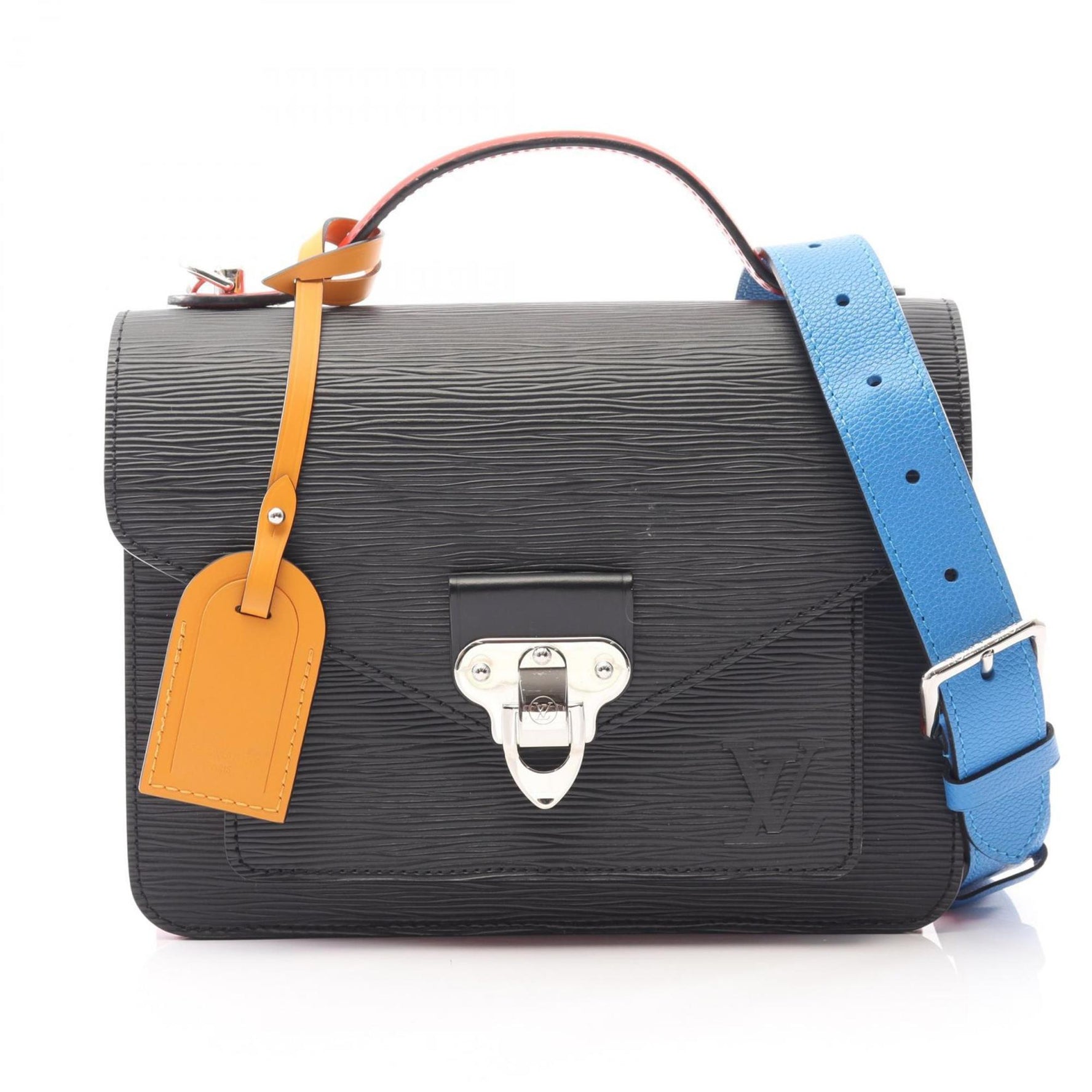 Louis Vuitton Neo Monceau Handbag, Epi Leather, Black and Red