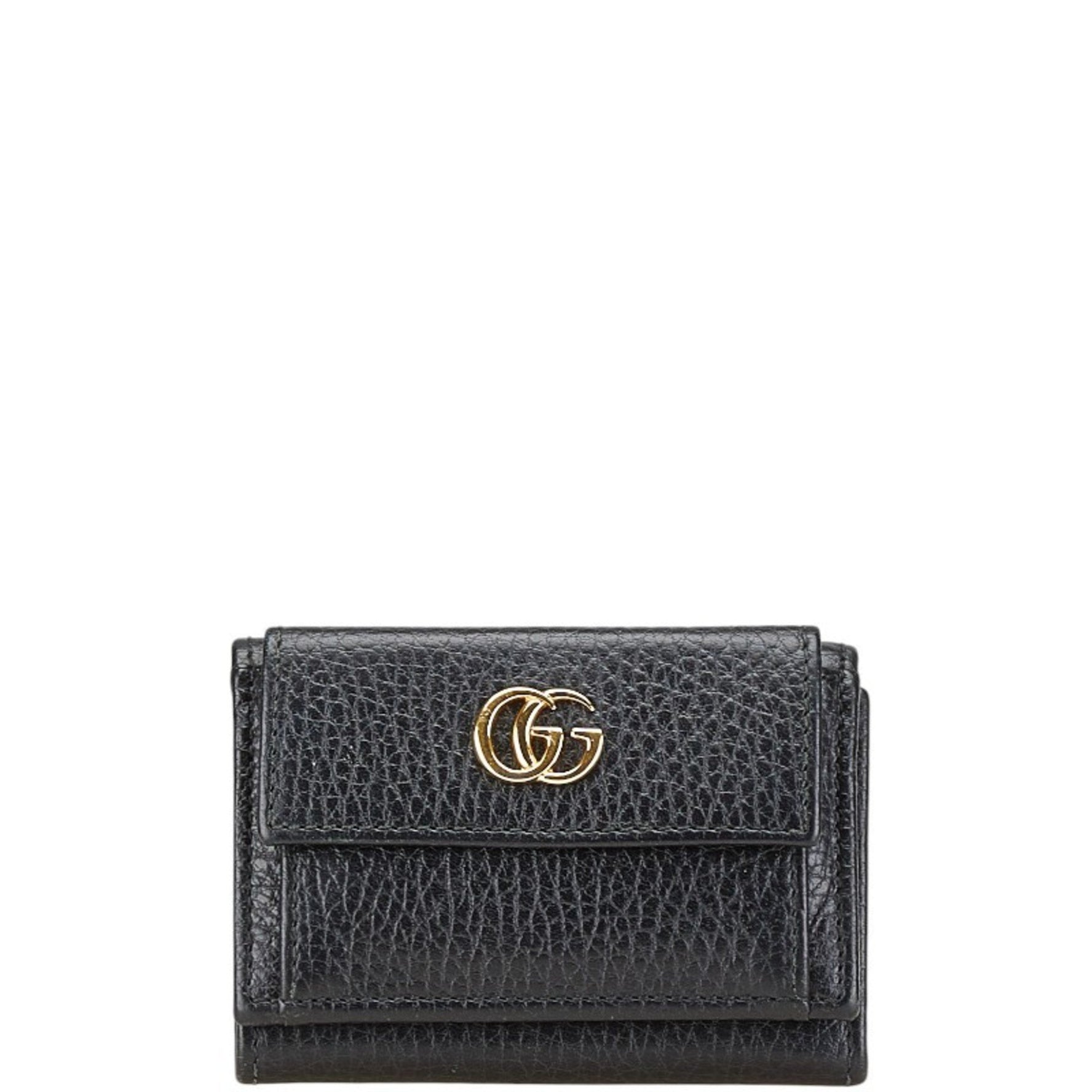 Gucci GG Marmont Tri-fold Compact Wallet Leather