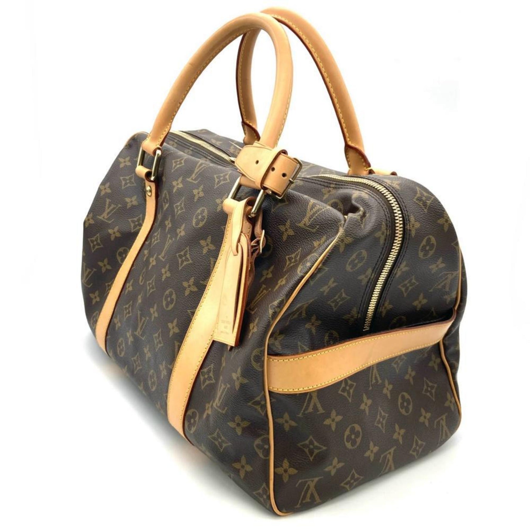 Louis Vuitton Carryall Boston Bag Monogram Canvas Brown