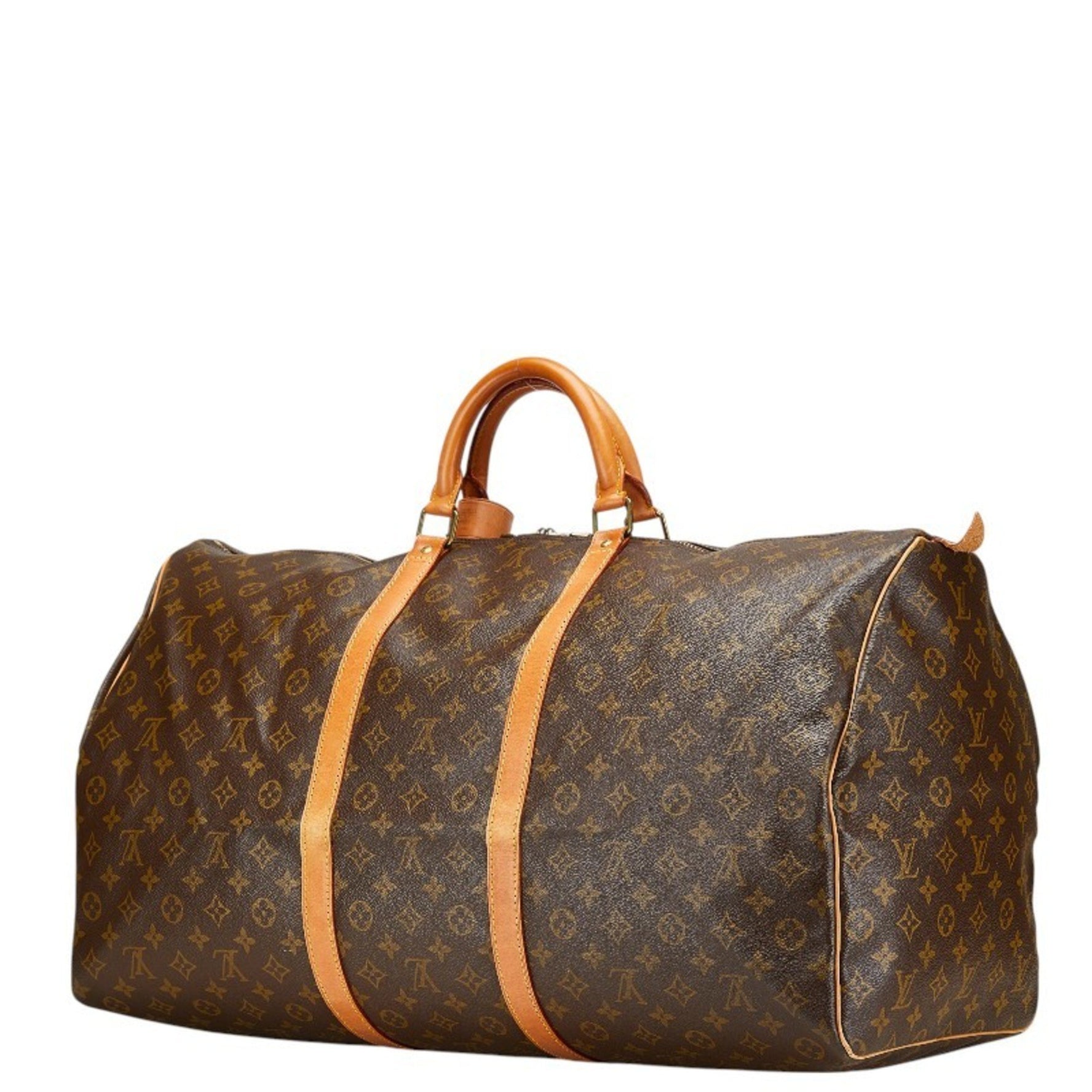 Louis Vuitton Monogram Keepall Bandouliere 60 Boston Bag PVC Leather