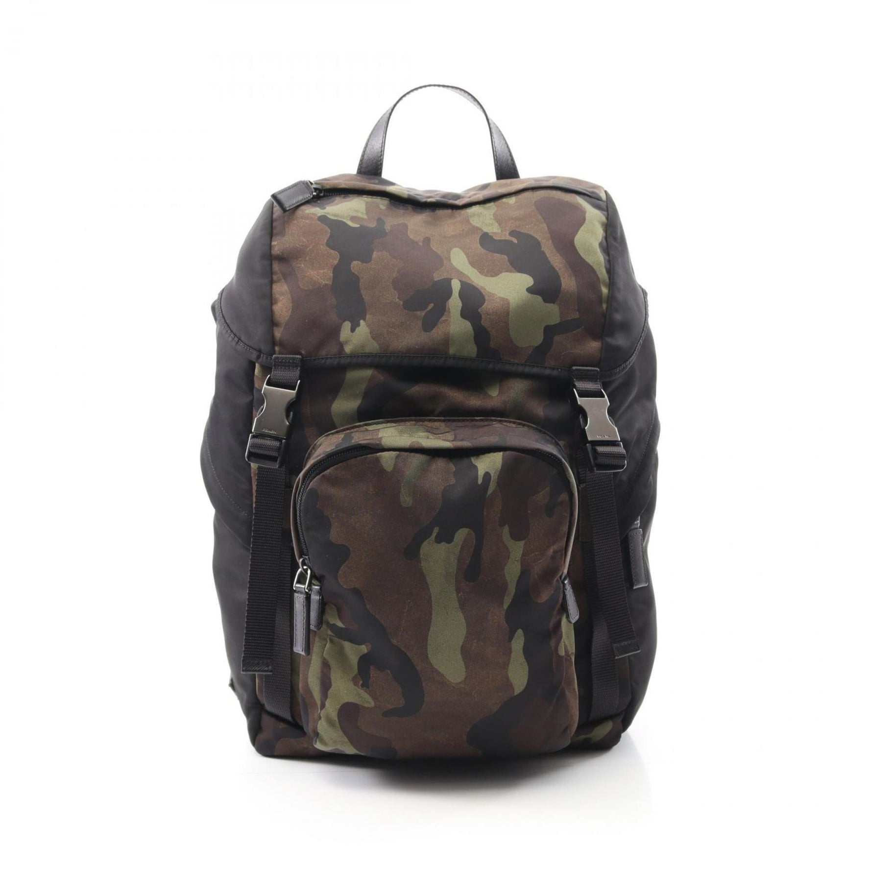 Prada TESSUTO CAMOUFLAG Nylon Rucksack Black/Khaki