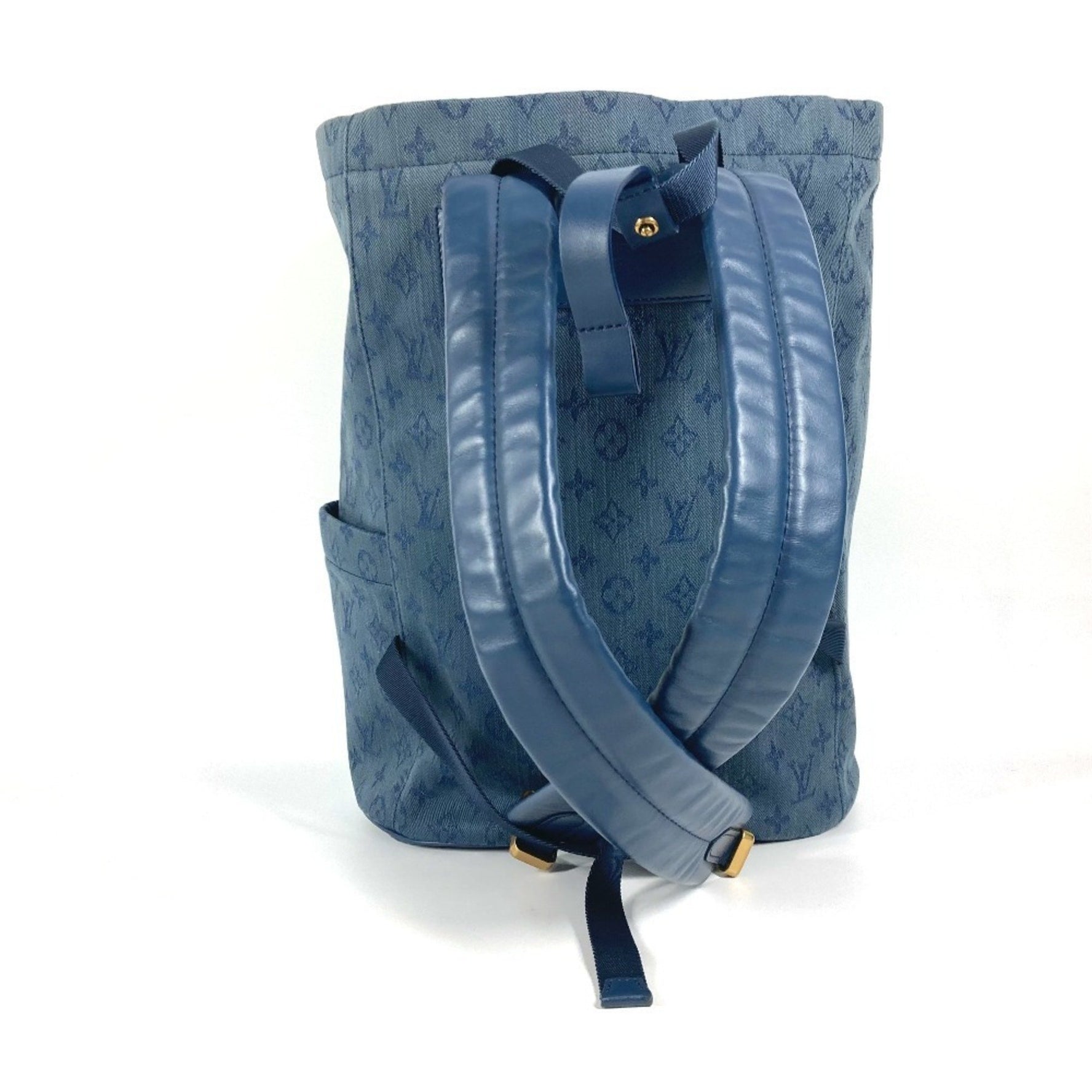 Louis Vuitton Monogram Denim Chalk Backpack Bag Rucksack Canvas Men's