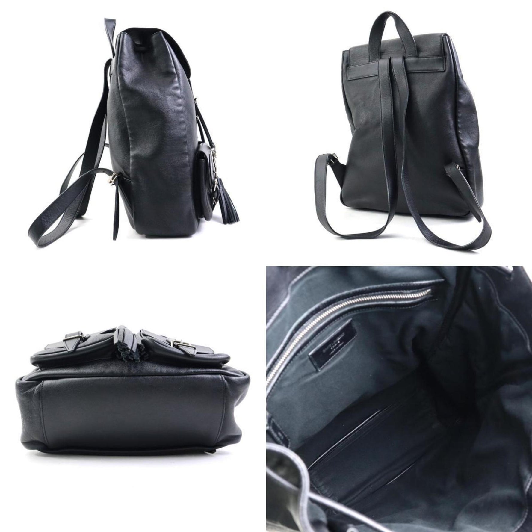 Saint Laurent Backpack Leather Men's