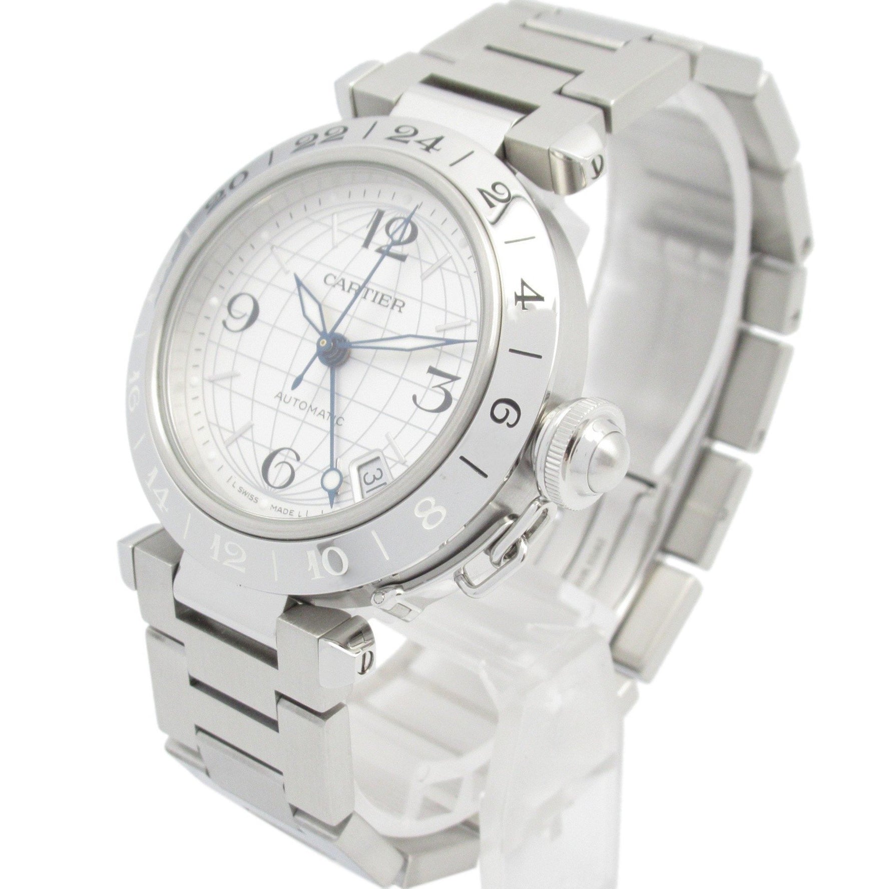 Cartier Pasha C Meridian Watch, Stainless Steel, Boys', Silver, W31078M7