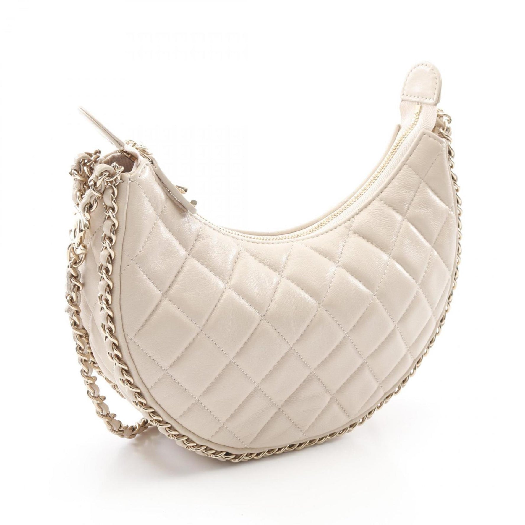 CHANEL Matelasse Small Hobo Shoulder Bag in Lambskin Leather