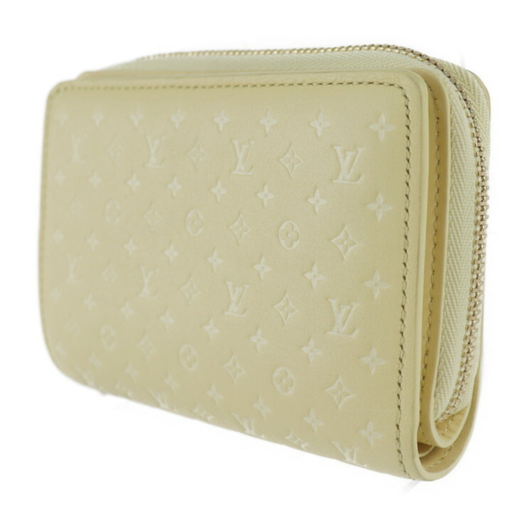 Louis Vuitton Portefeuille Lou Nanogram Bi-fold Wallet Calf Leather Jaune Round Yellow