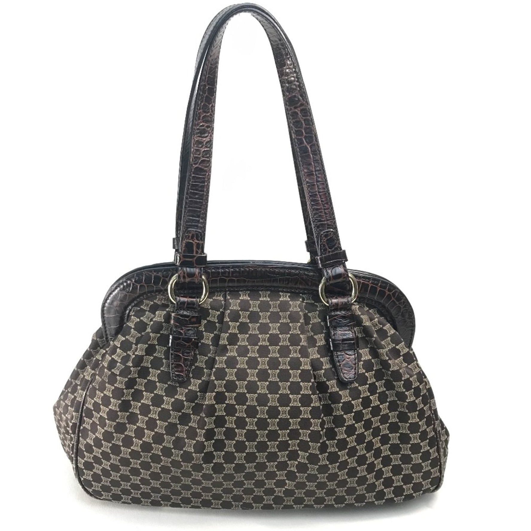 CELINE Logo Macadam Bag Tote Bag Tassel Shoulder Bag x GoldHardware