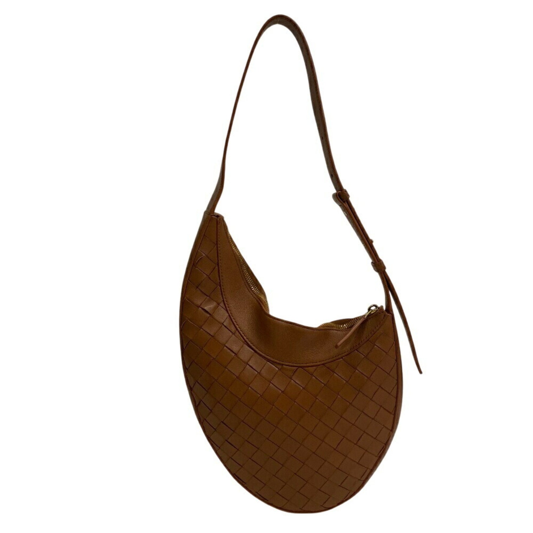 BOTTEGA VENETA Small Wood Drop Intrecciato Shoulder Bag
