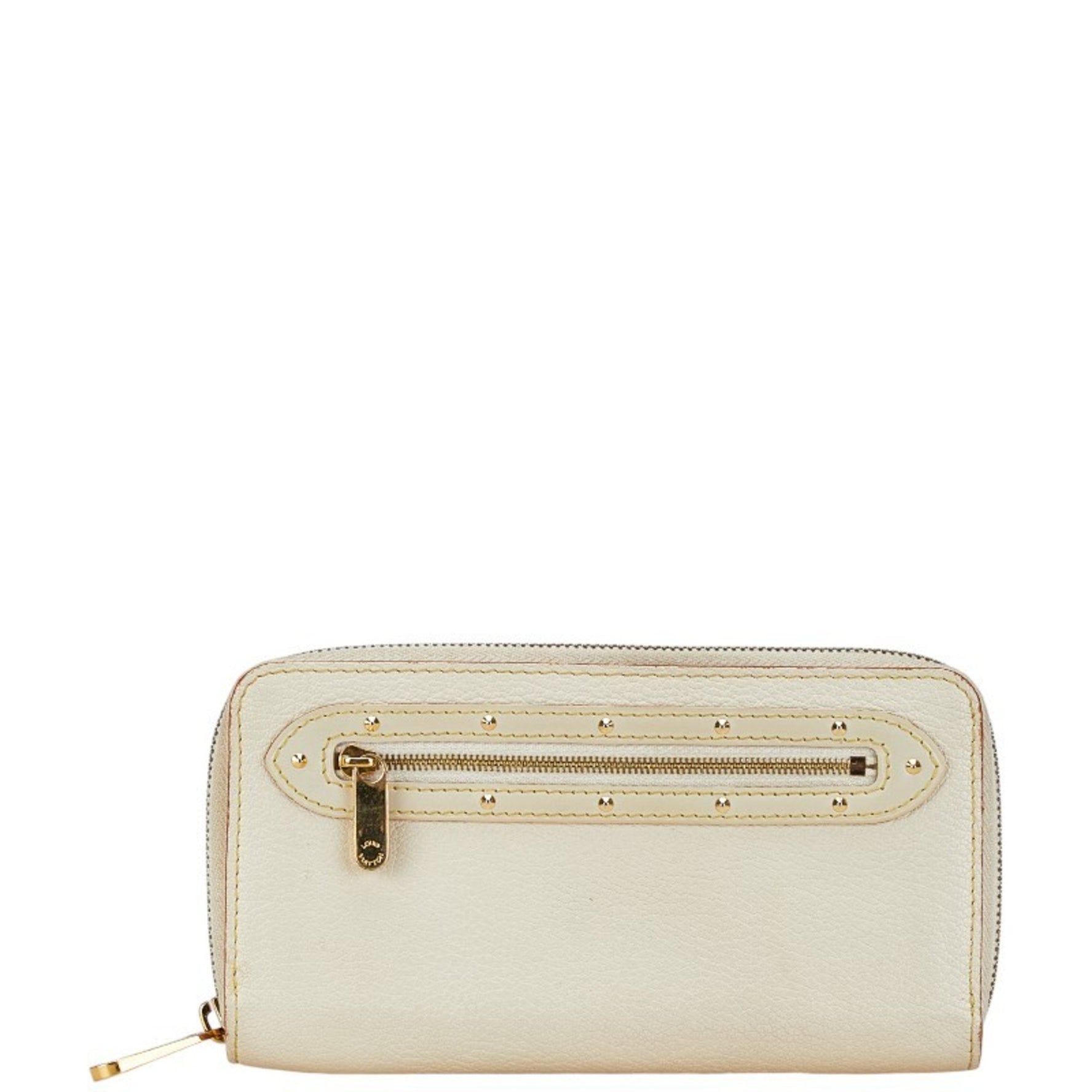 Louis Vuitton Suhali Zippy Wallet Round Long Blanc White Leather