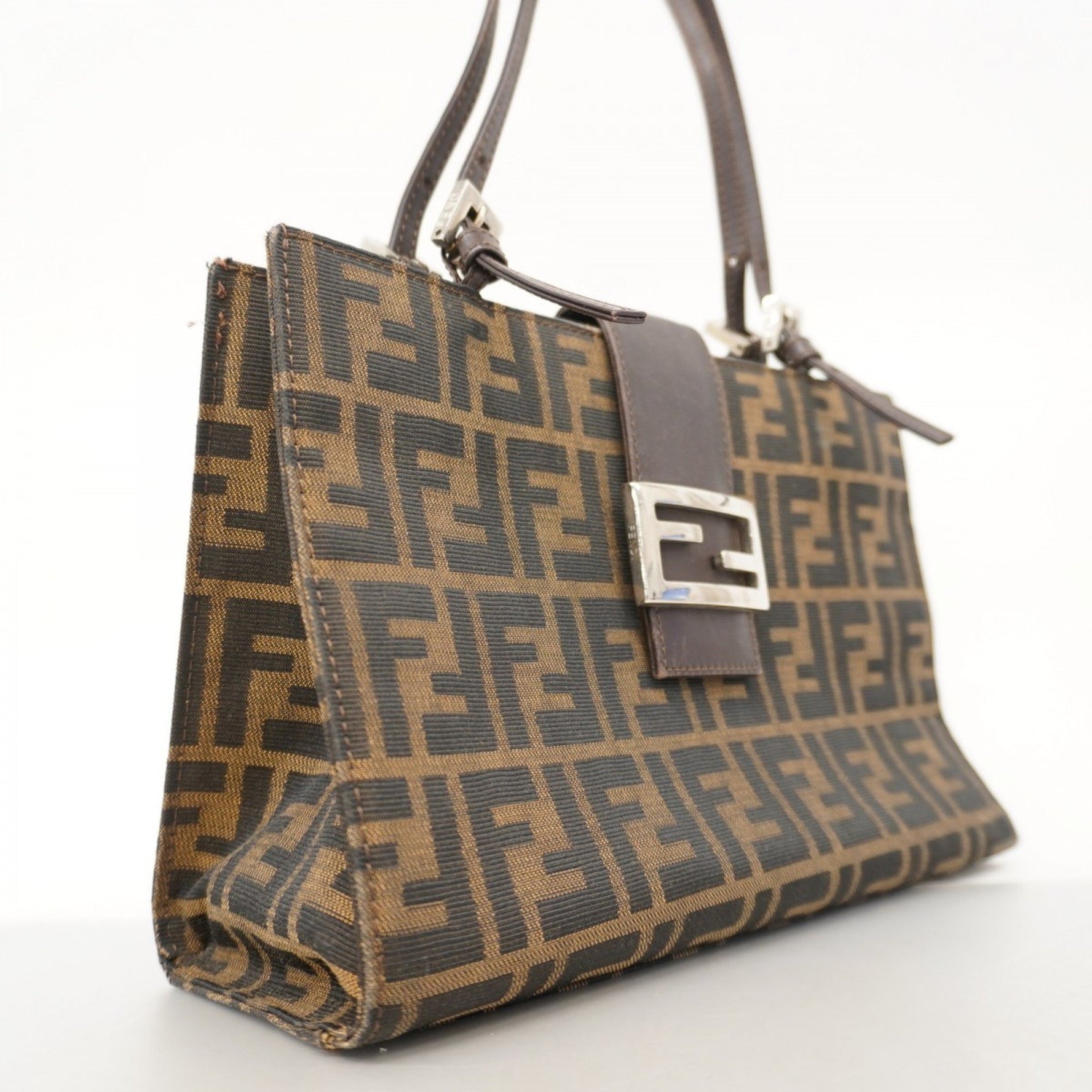 Fendi Zucca nylon canvas handbag in
