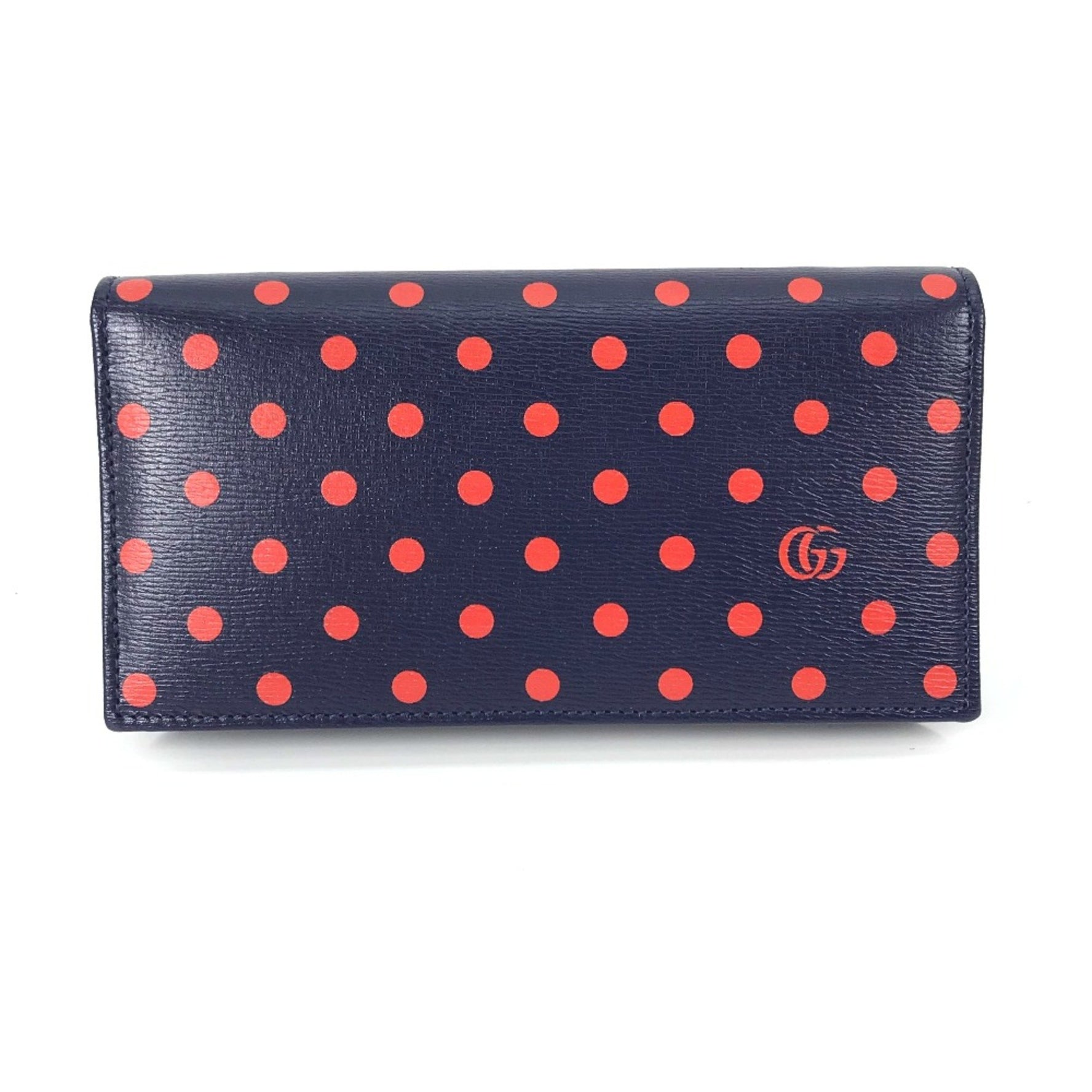 Gucci Horsebit 1955 Dot Polka Dot Shoulder Bag Crossbody Long Wallet x Red