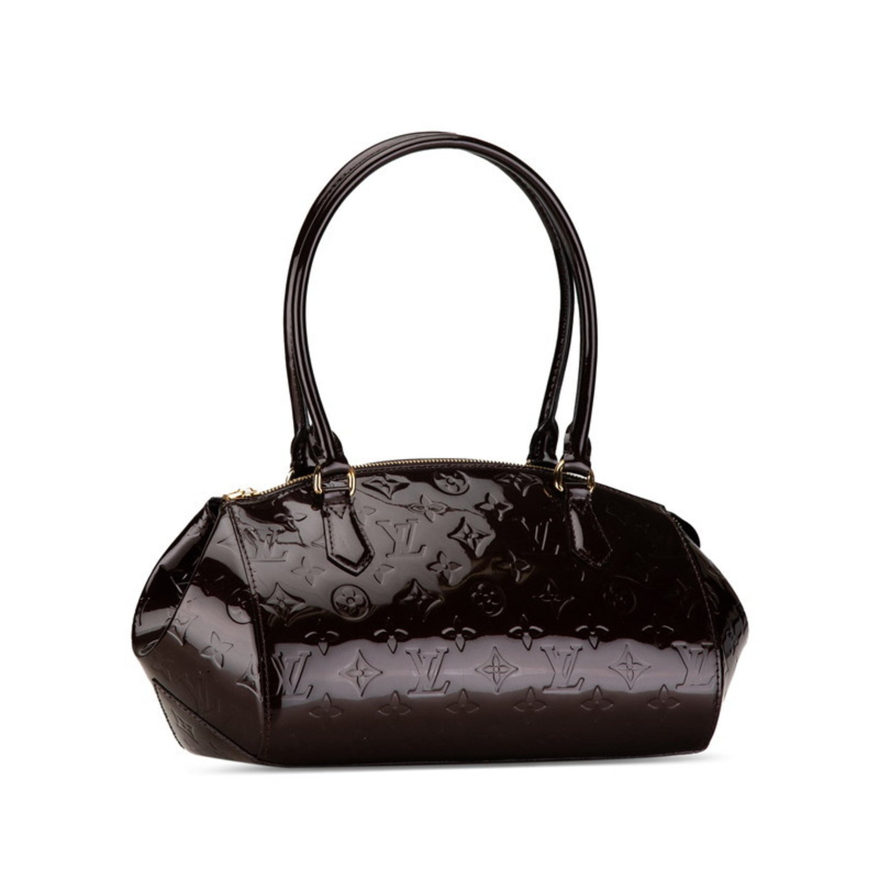 Louis Vuitton Monogram Vernis Sherwood PM Handbag Amaranth Purple Patent Leather