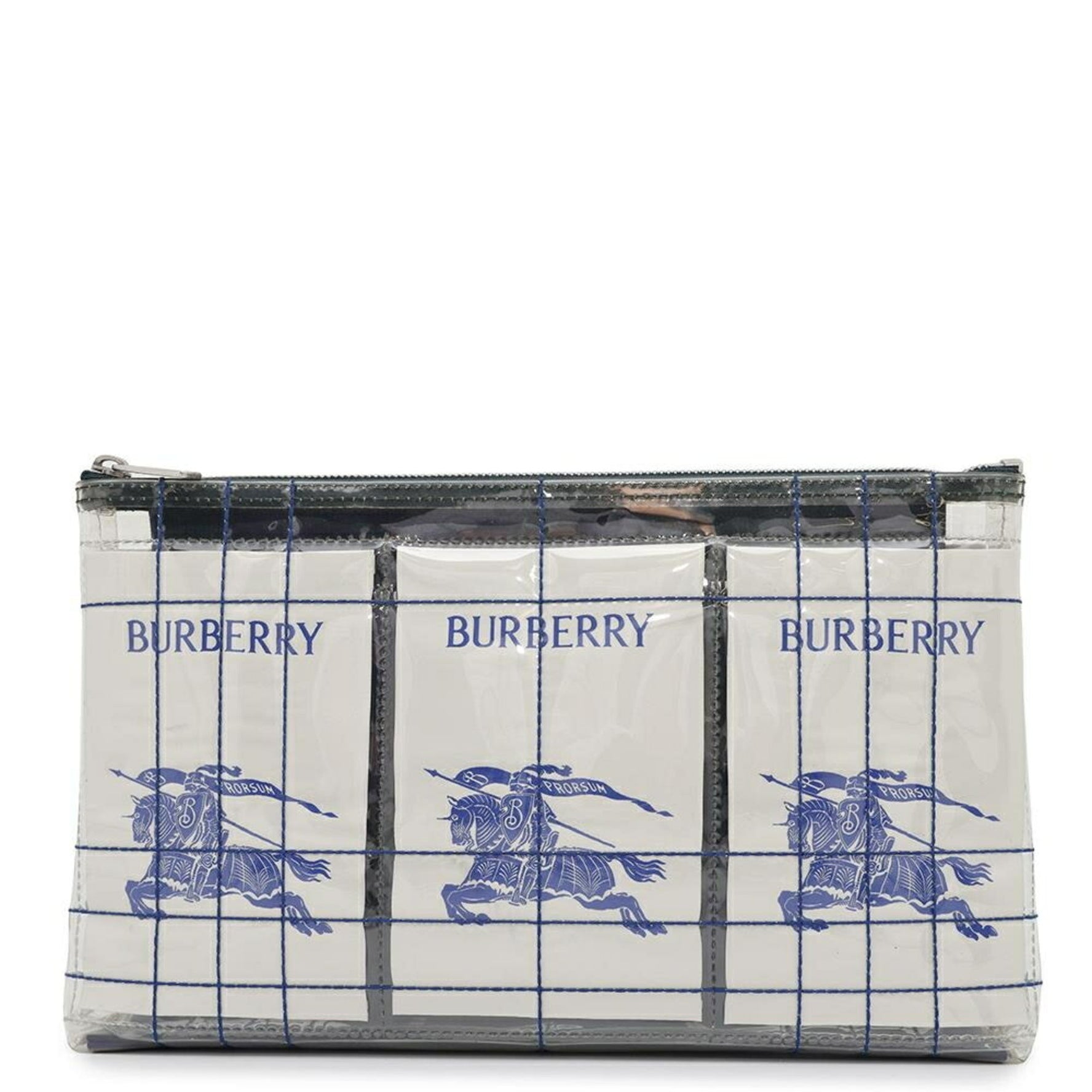 Burberry clutch bag EKD label pouch vinyl white