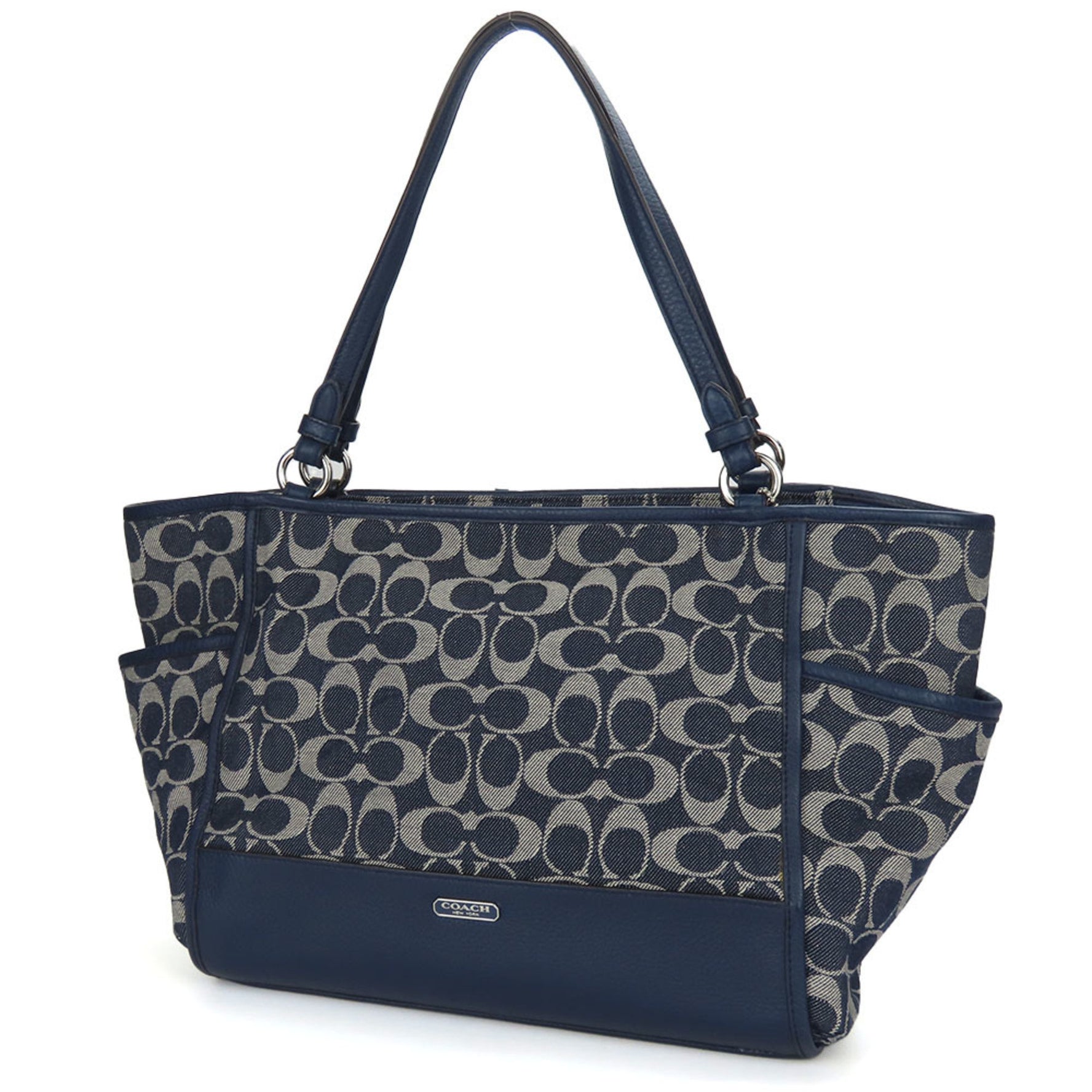 Coach Tote Bag Signature Canvas Leather