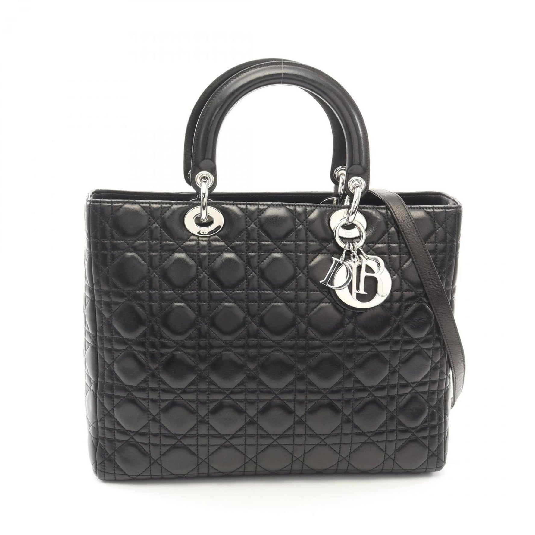 Christian Dior Dior Lady Large Handbag Leather