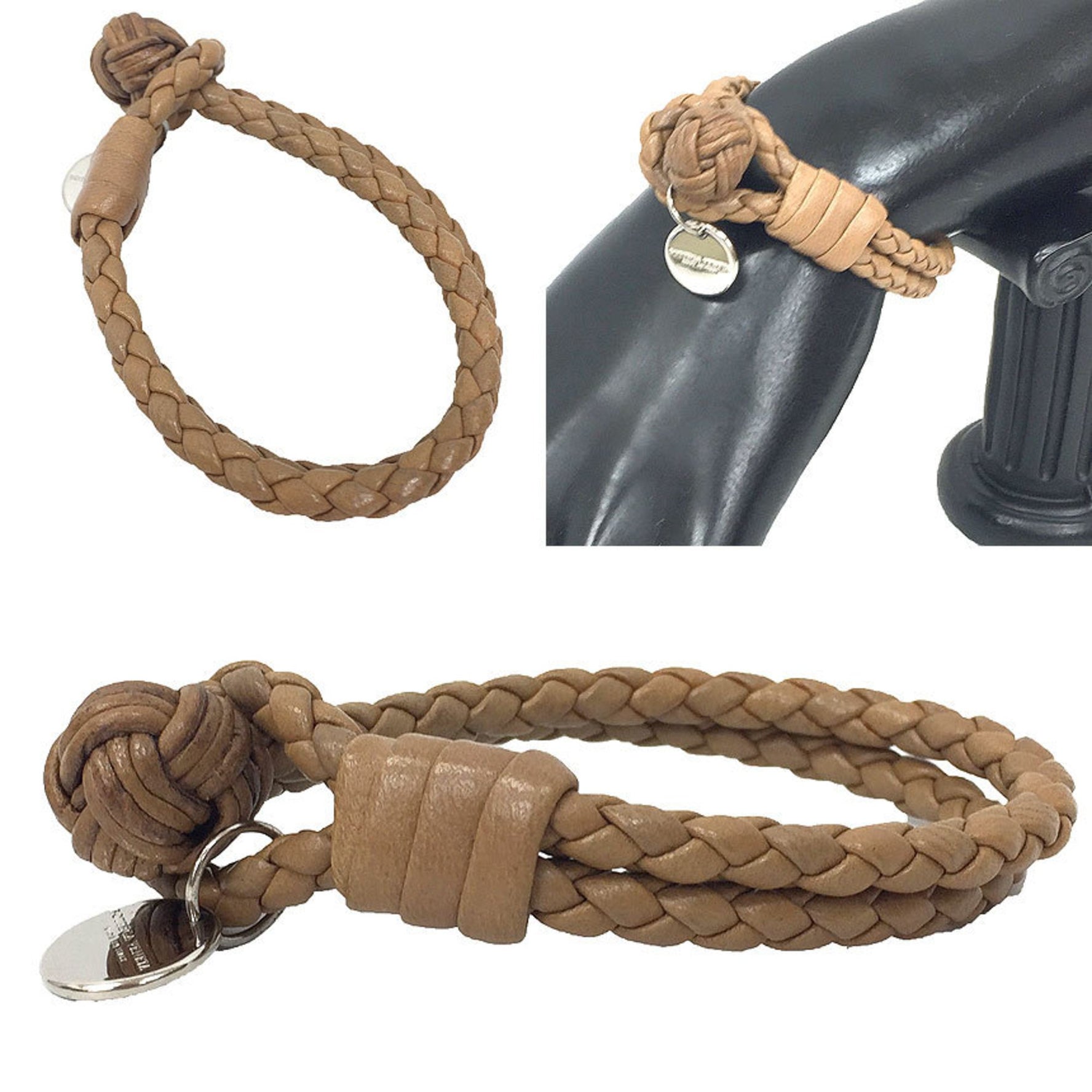 BOTTEGA VENETA Intrecciato Bracelet Beige Bottega
