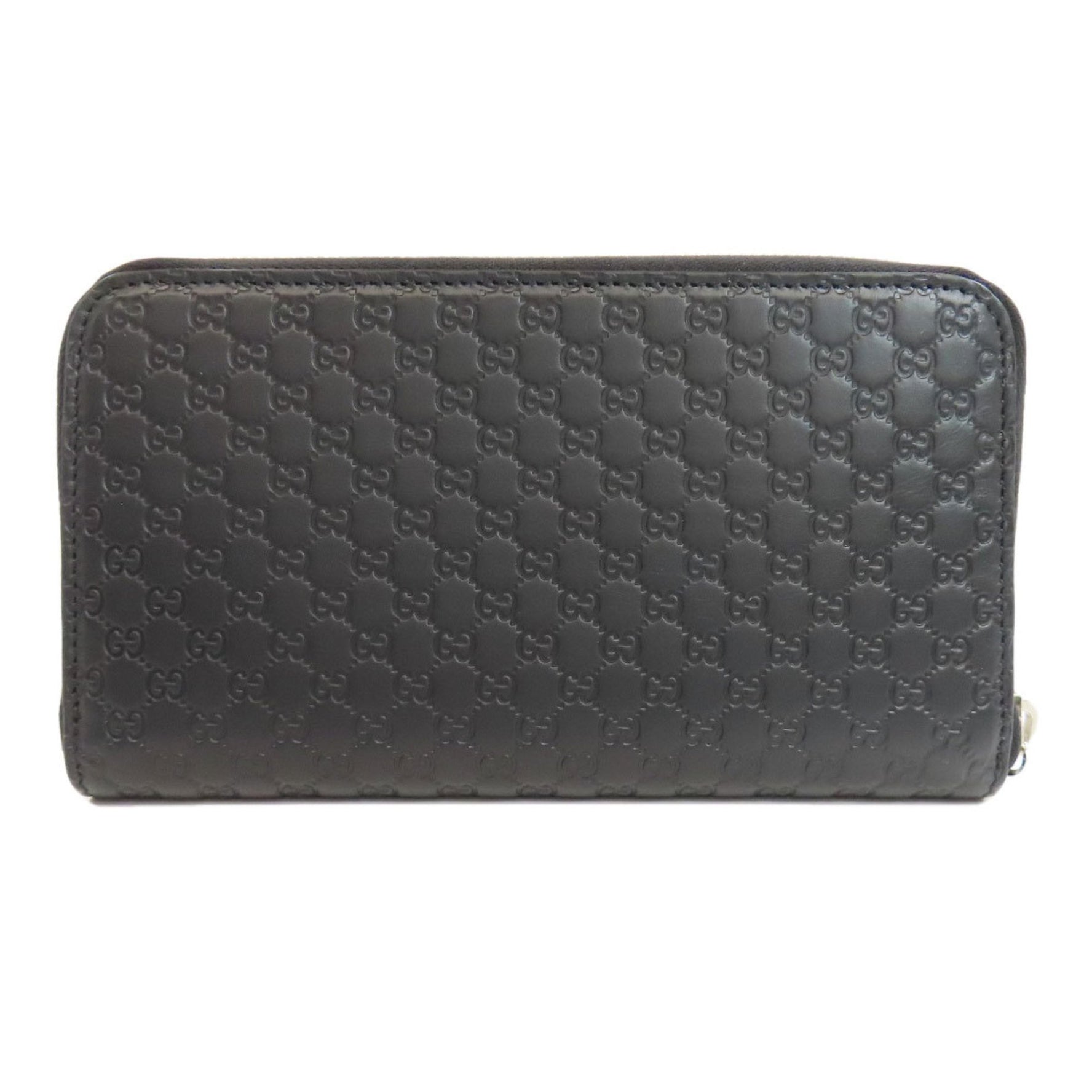 Gucci Outlet GG Signature Microsima Long Wallet Leather
