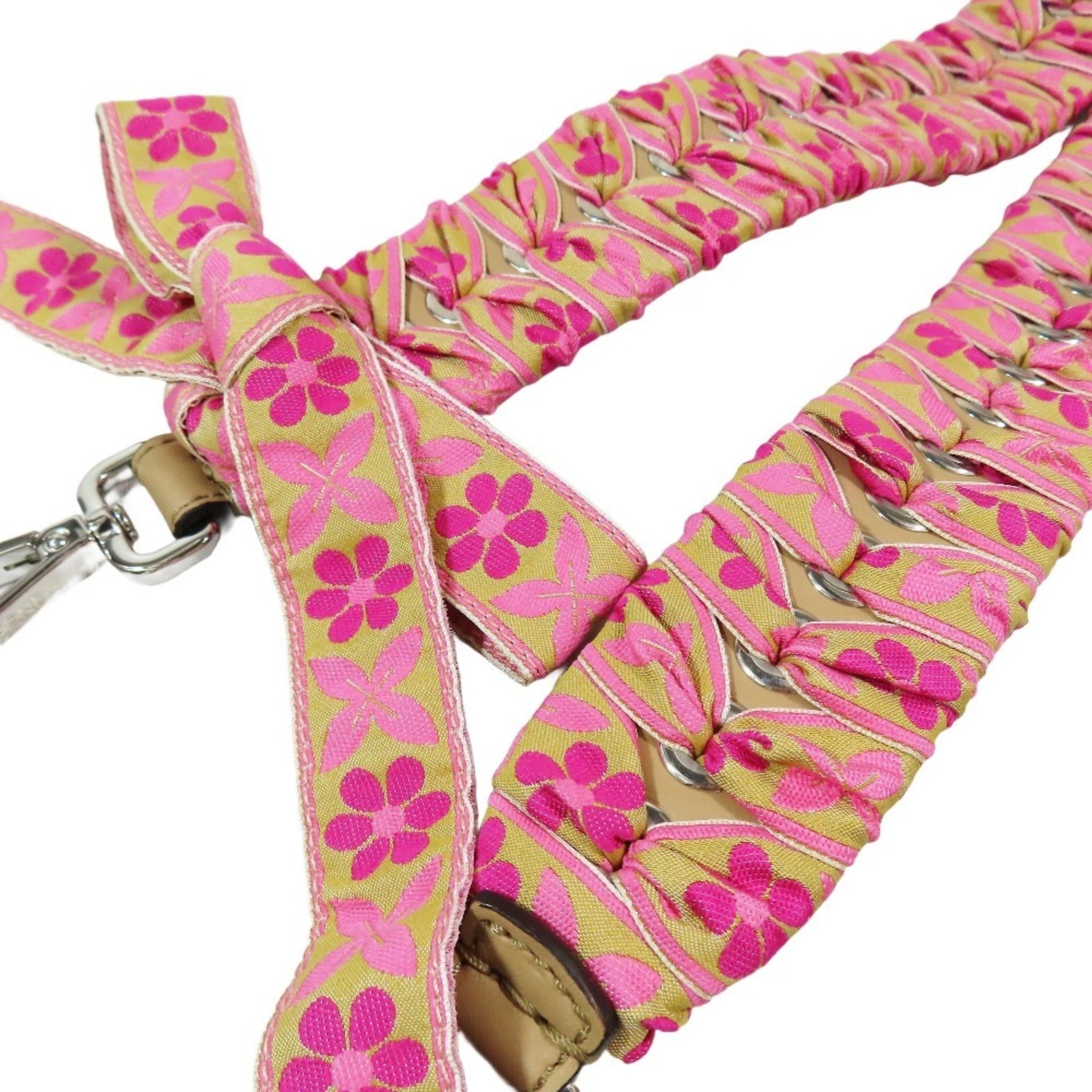 FENDI STRAP YOU Shoulder Strap for Bags Accessories Ribbon Floral Tyrolean Tape