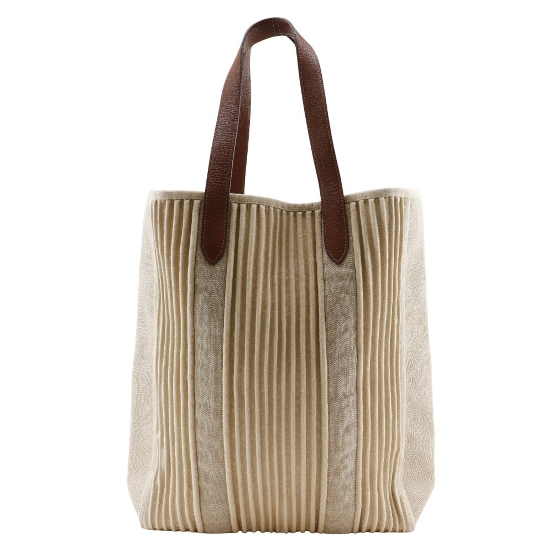 Hermes Cabas Calicut Tote Bag Sold Canvas Made in India 2008 □L Kabas Unisex