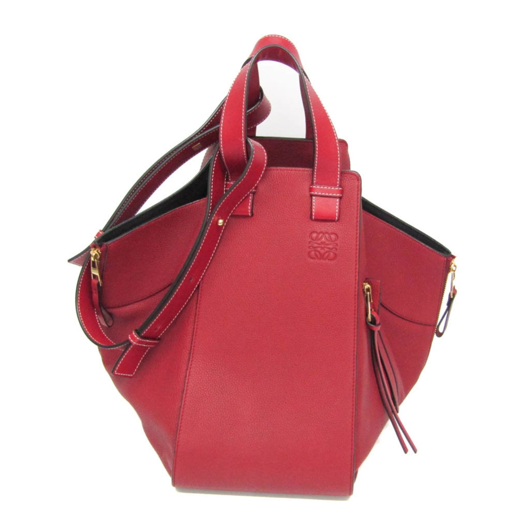 Loewe Hammock Medium Leather Handbag,Shoulder Bag Red Color