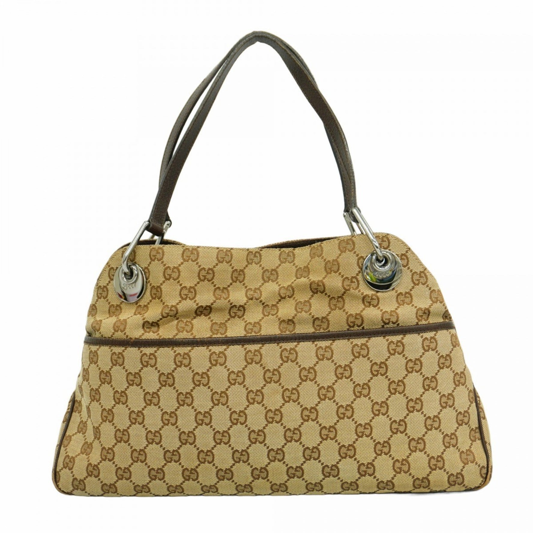 Gucci Tote Bag GG Canvas Beige Brown