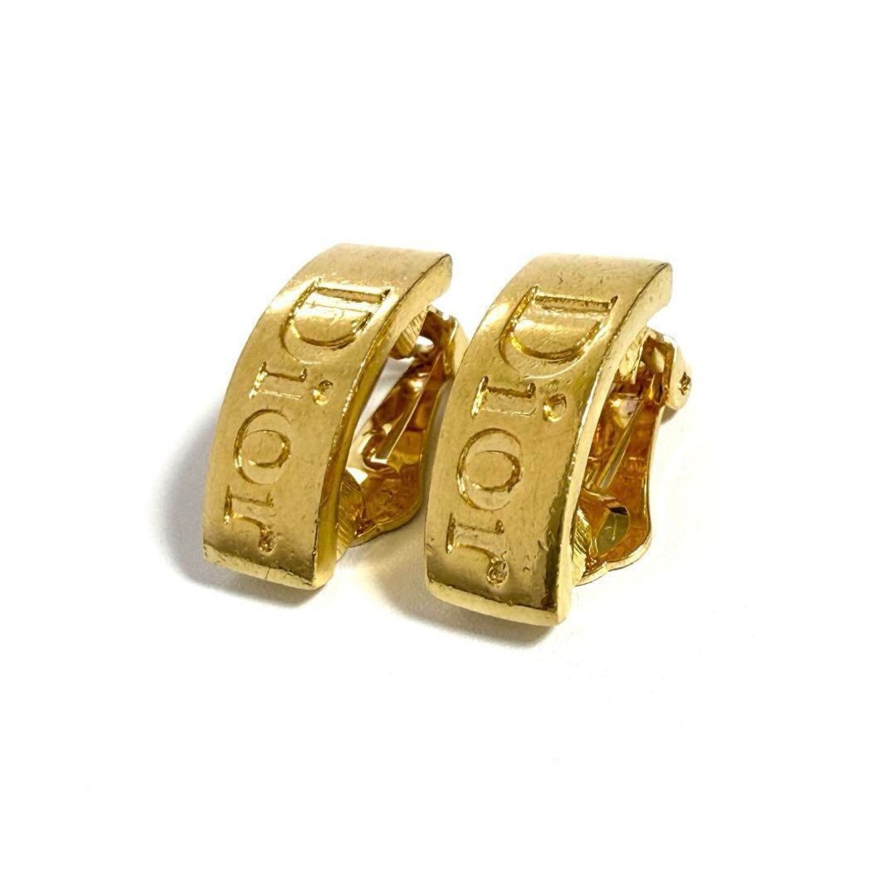 Christian Dior Clip Logo Earrings