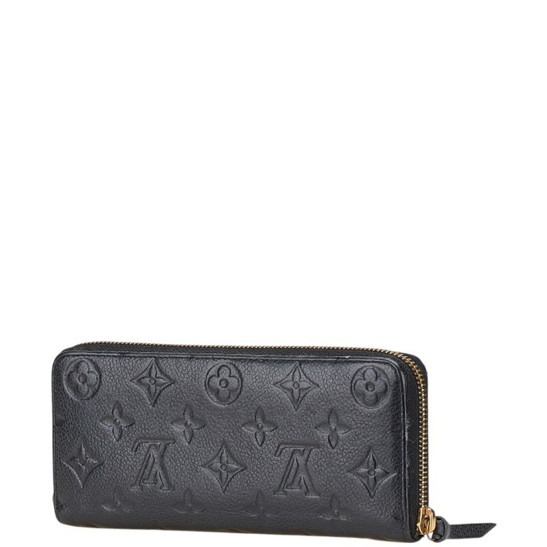 Louis Vuitton Monogram Empreinte Portefeuille Clemence Noir Black Leather