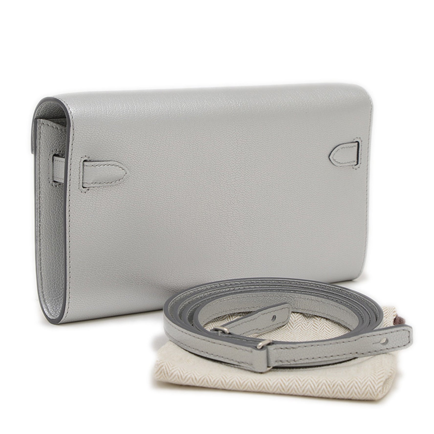 Hermes Hermès Kelly To Go Chevre Shamqila Shoulder Bag with Silver Hardware and K Stamp