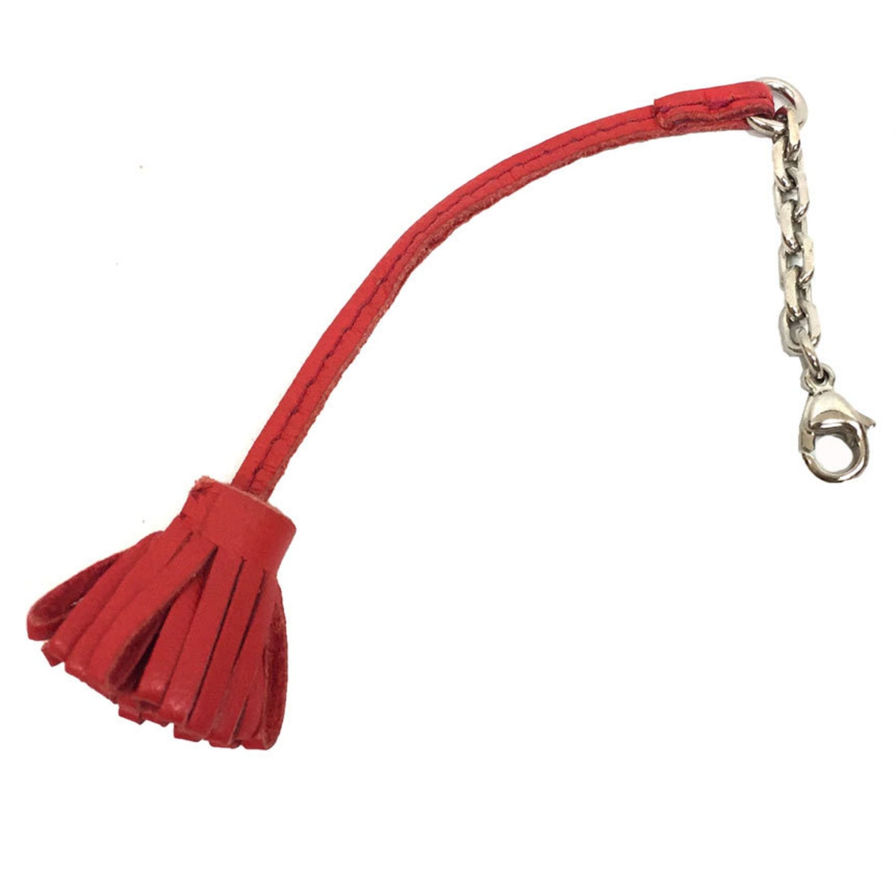 Hermes CARMENCITA POMPOM 17 Agnès Milo Red Bookmark Keychain Bag Charm