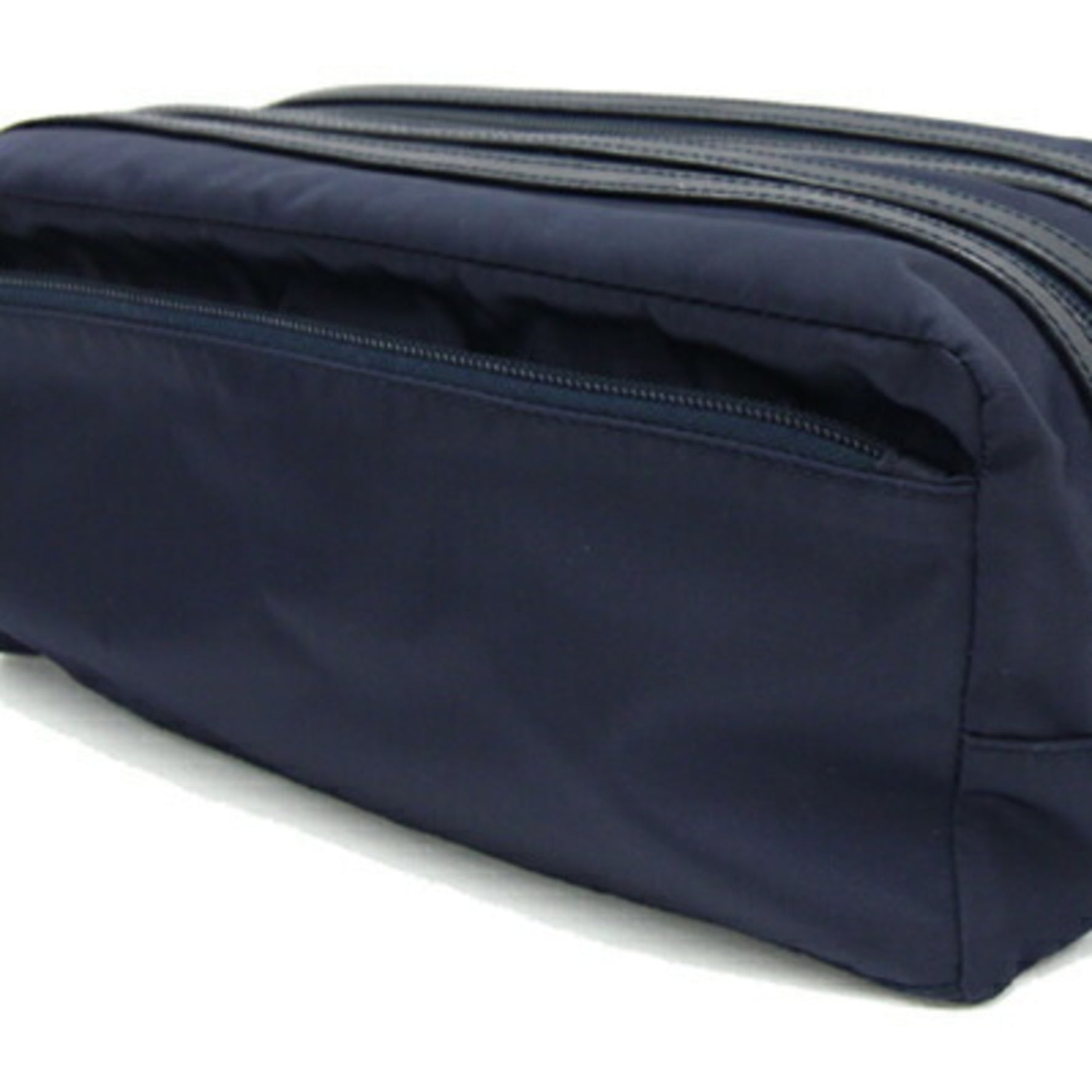 Prada Pouch Nylon Leather Clutch Bag Travel Men's