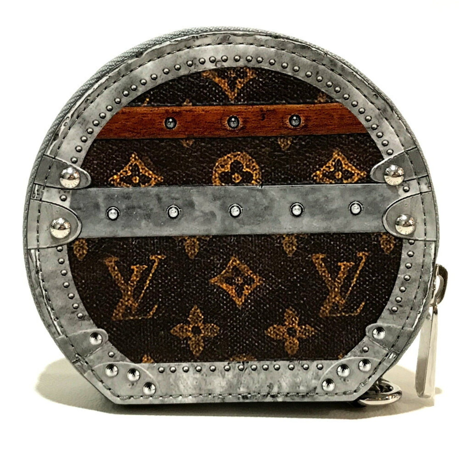 Louis Vuitton Transformed Monogram Micro Boite Chapeau Wallet/Coin Case Wallet Key Ring Canvas