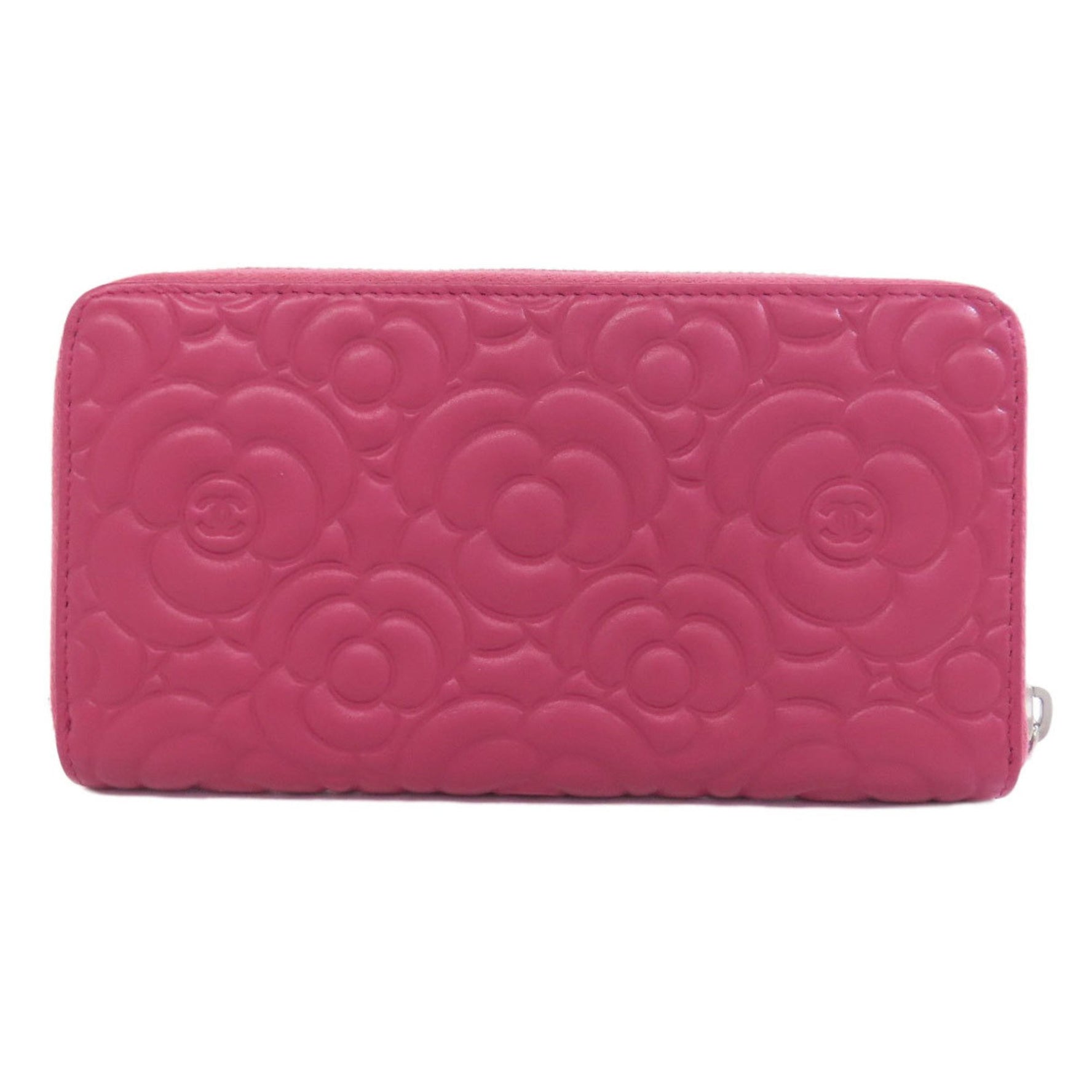 CHANEL Camellia Coco Mark Long Wallet Calfskin