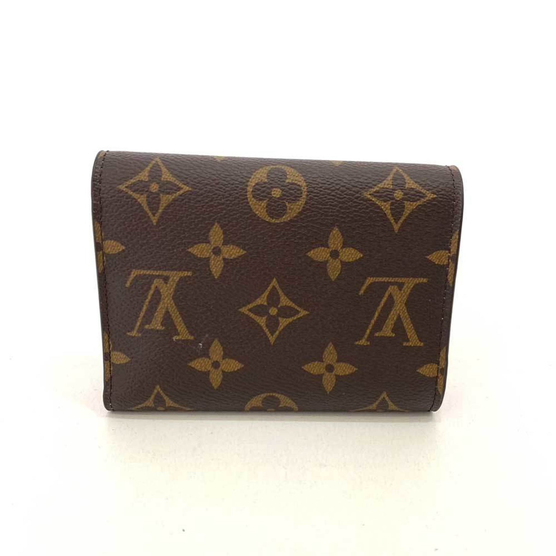 Louis Vuitton Wallet Portefeuille Victorine Vivienne Rotating Trapeze Multicolor Brown Rose Ballerine Trifold Folding Ladies Monogram LOUISVUITTON