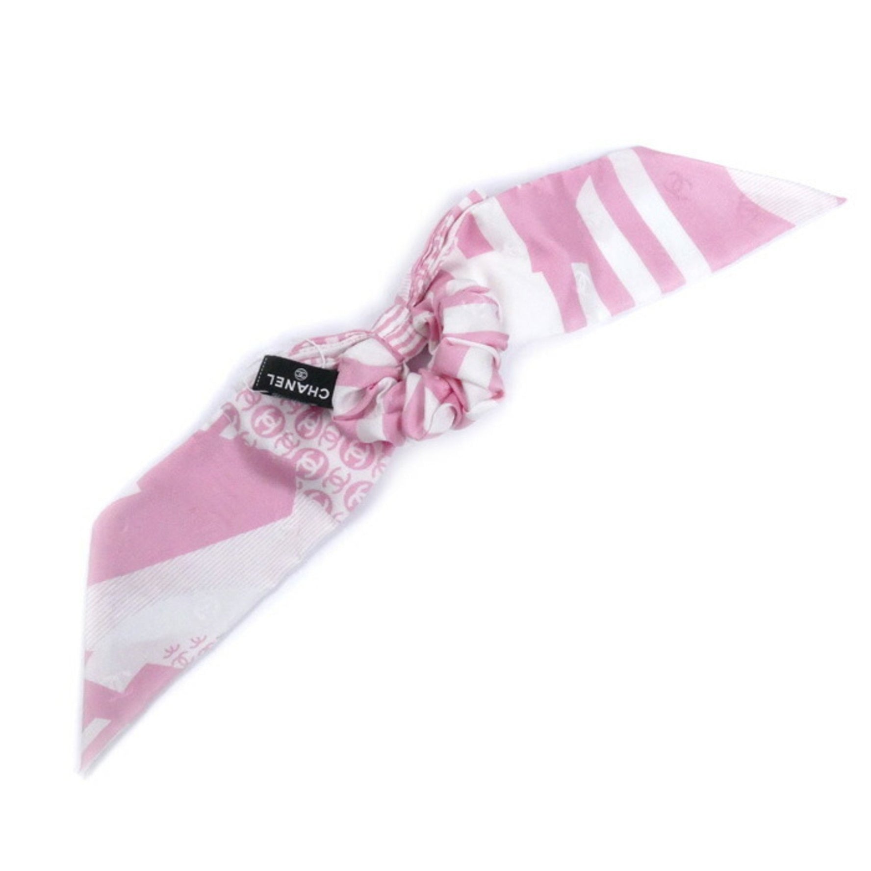 CHANEL Silk Ribbon Coco Mark Hair Scrunchie