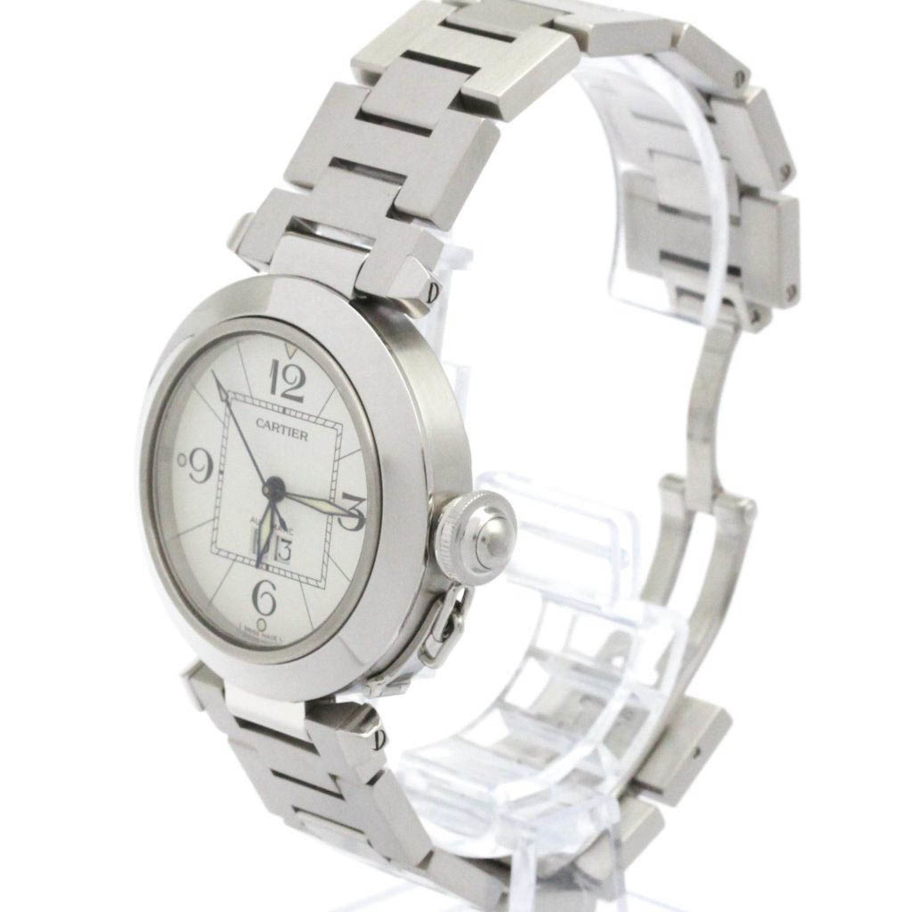 CARTIER Pasha C Big Date Steel Automatic Watch Polished