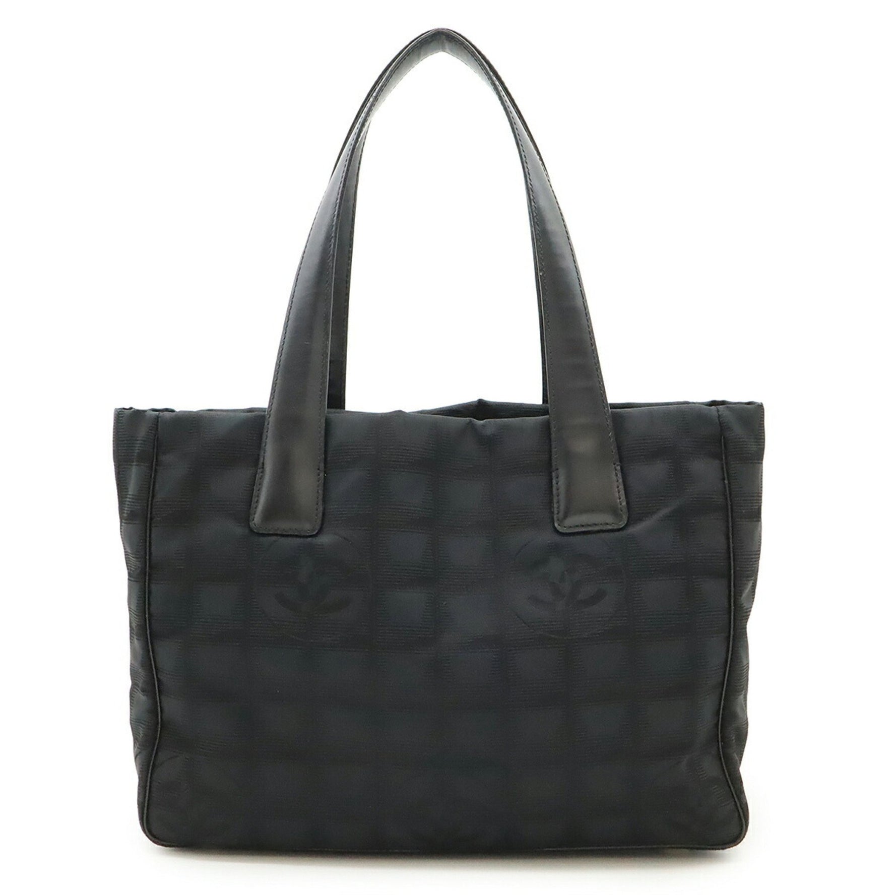 CHANEL New Travel Line Tote PM Shoulder Bag in Nylon Jacquard and Leather