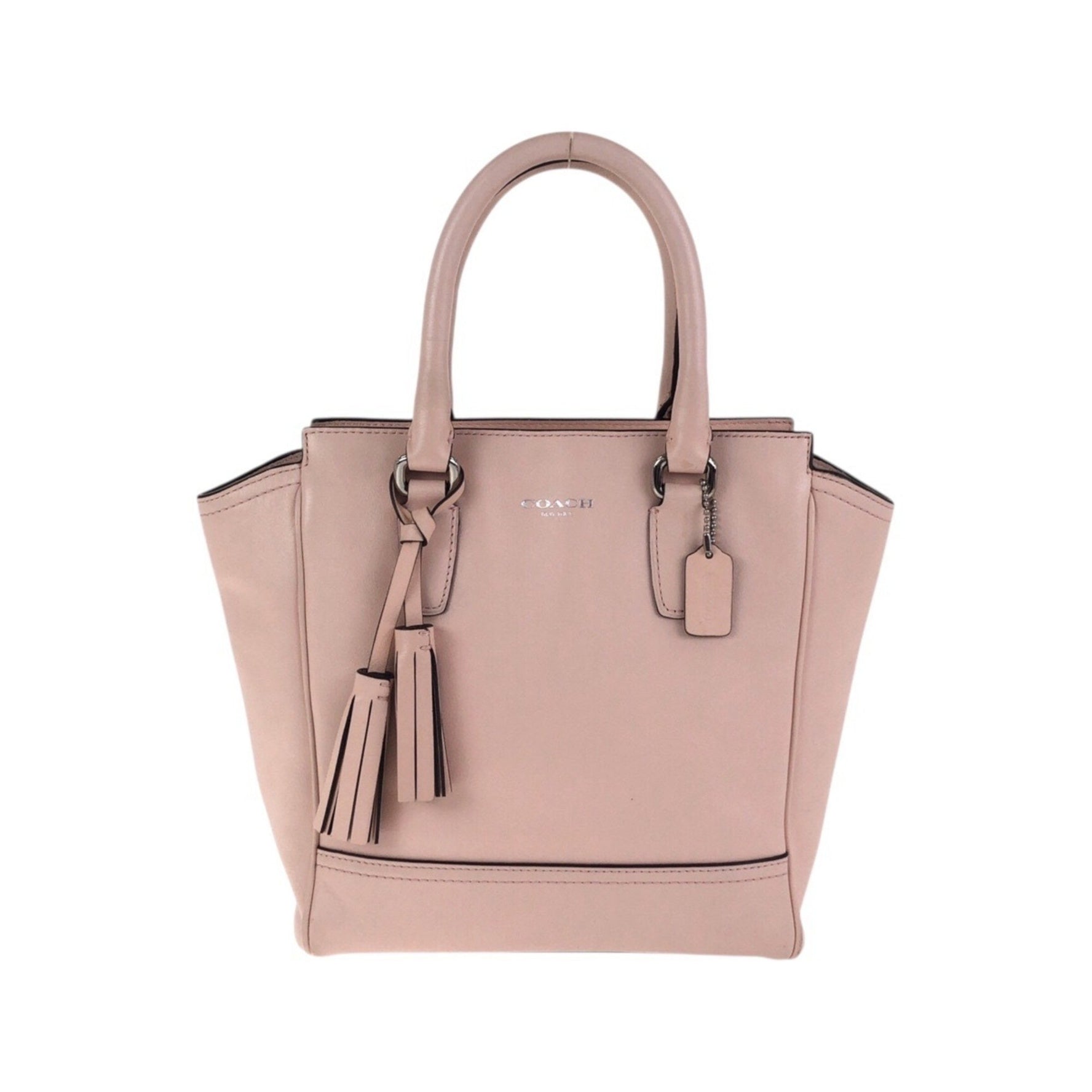 COACH Legacy Mini Tanner Silver Hardware Leather Tote Bag Handbag