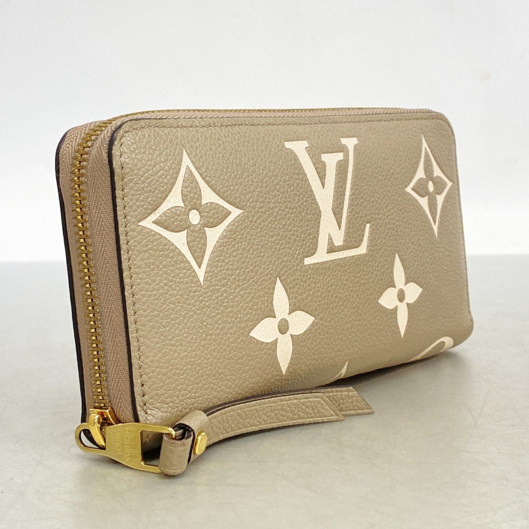 Louis Vuitton Monogram Empreinte Zippy Wallet Tourterelle Creme