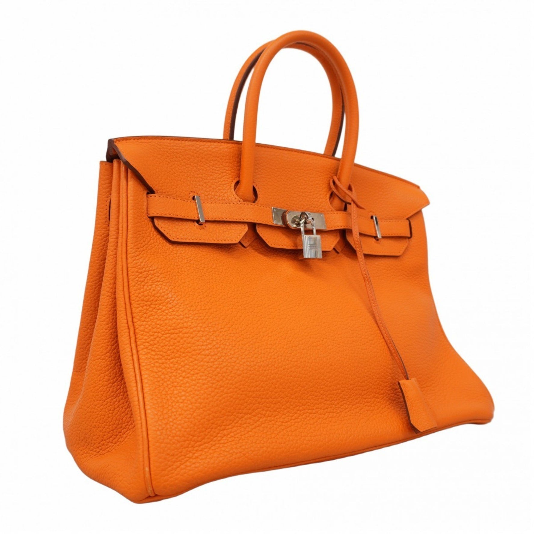 Hermes Hermès Birkin 35 Togo Orange Handbag (P Stamp) for Women
