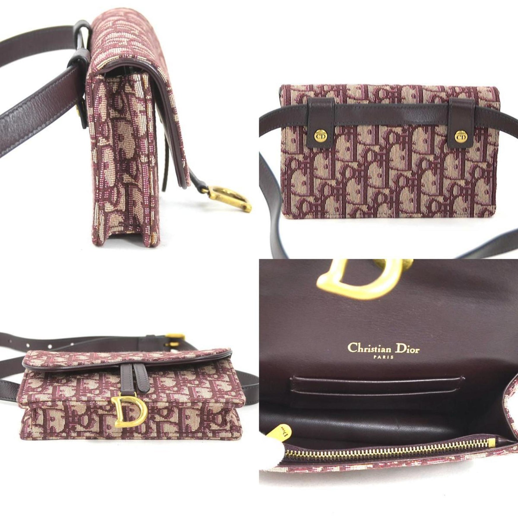 Christian Dior waist bag, belt Trotter canvas, leather