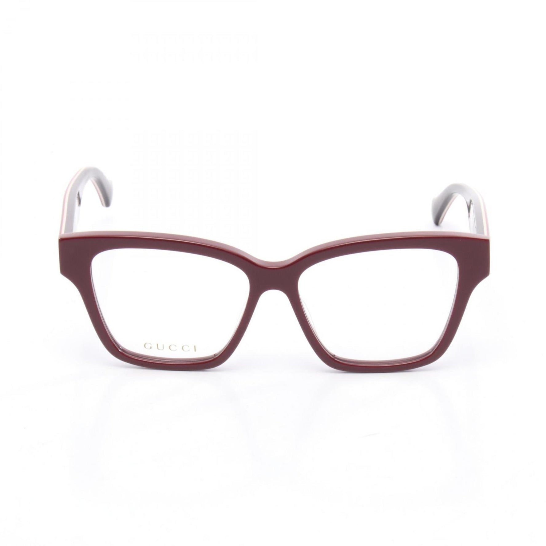 Gucci Interlocking G Glasses, Plastic, Bordeaux, Ivory, Brown