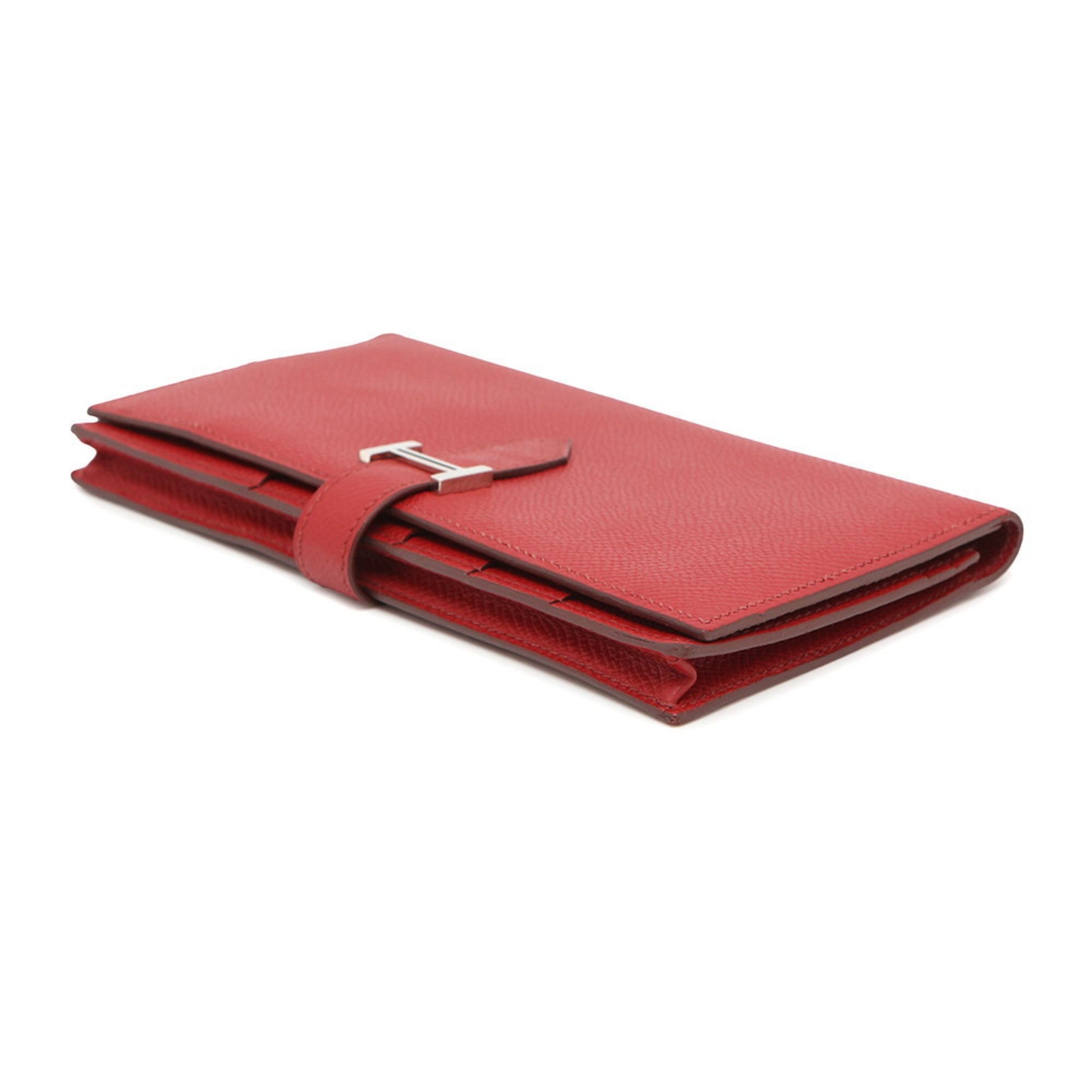Hermes Hermès Long Wallet, Bearn Soufflet, Rouge Cazac, Epson, L Stamp, Wallet