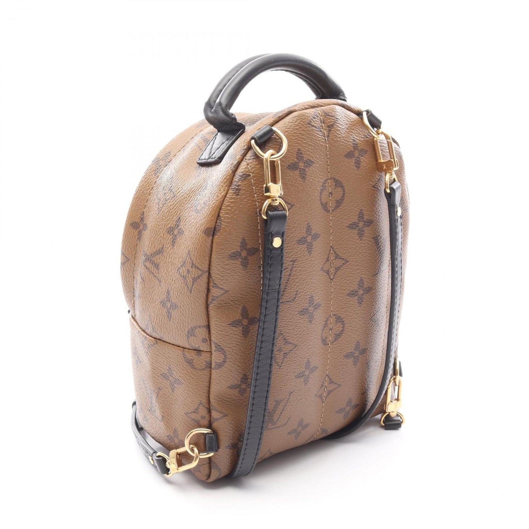 Louis Vuitton Palm Springs Mini Backpack, PVC-Coated Canvas and Leather Monogram Reverse, Brown/Black