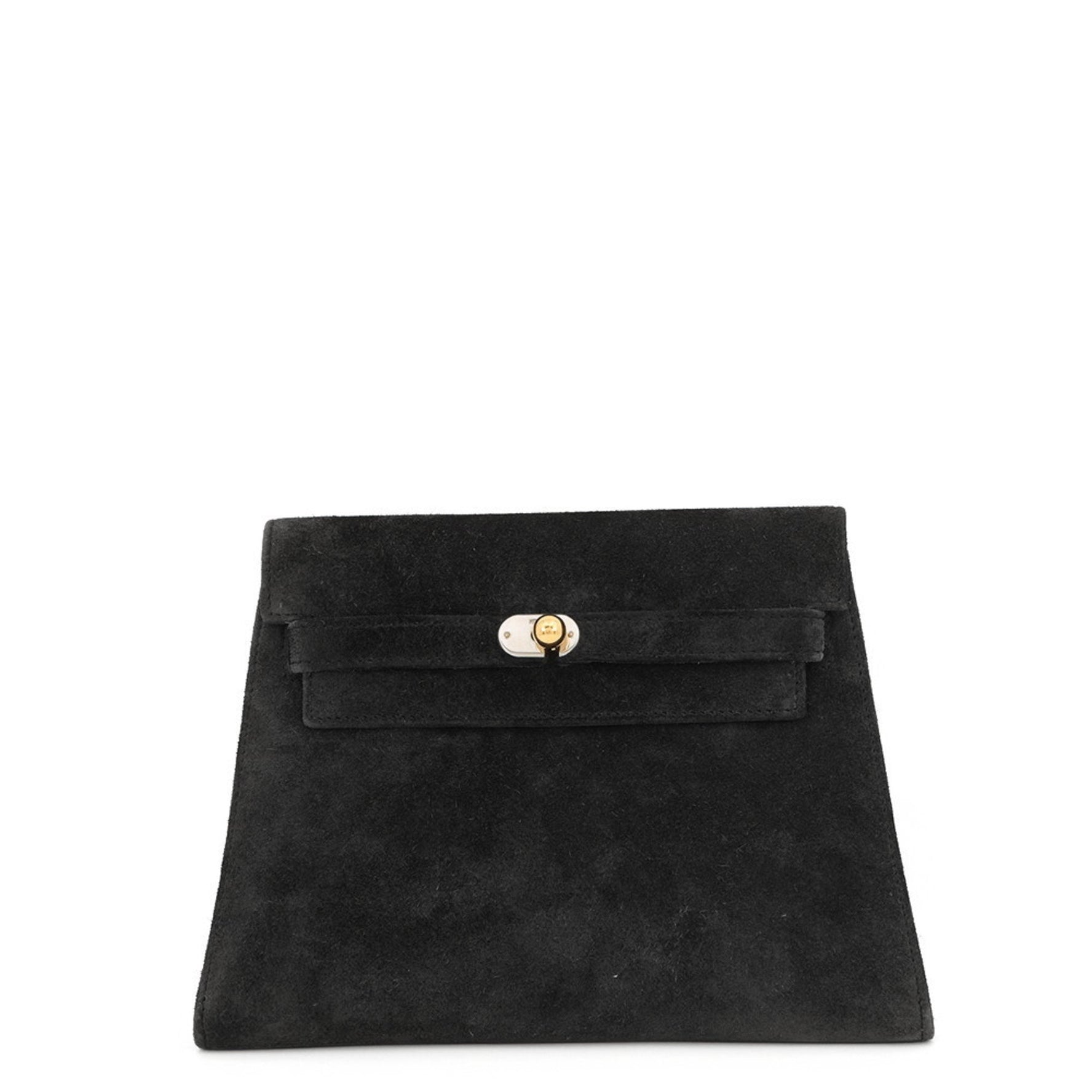Hermes Hermès Kelly Clutch Bag, Black, Dobris, 〇S Stamp, Black